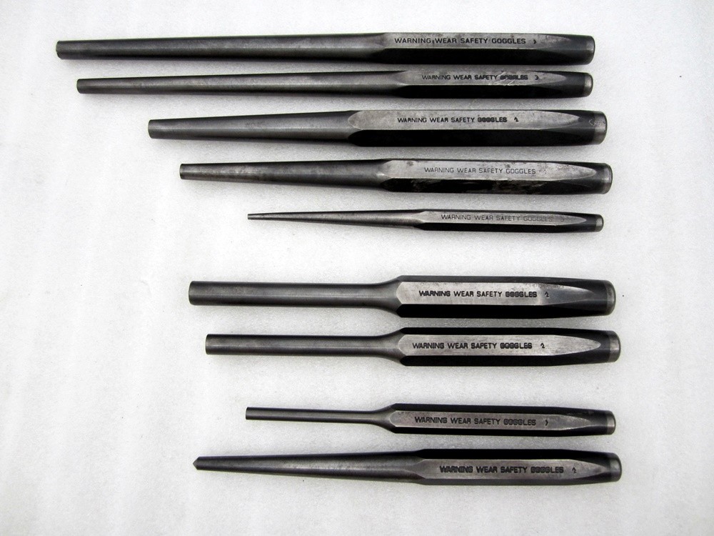 Snap-on 9pc Punch Set Center Pin Tapered PPC USA