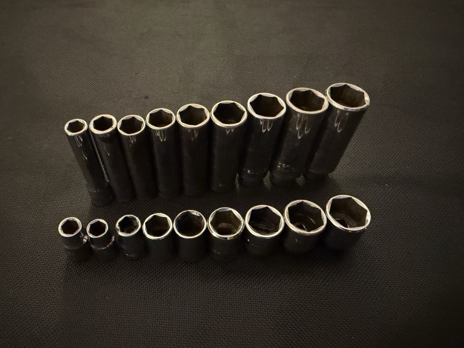 Mac Tools 18 Piece 1/4” Chrome Socket Deep – Deep – Shallow – M6 – MD6 – 6-14