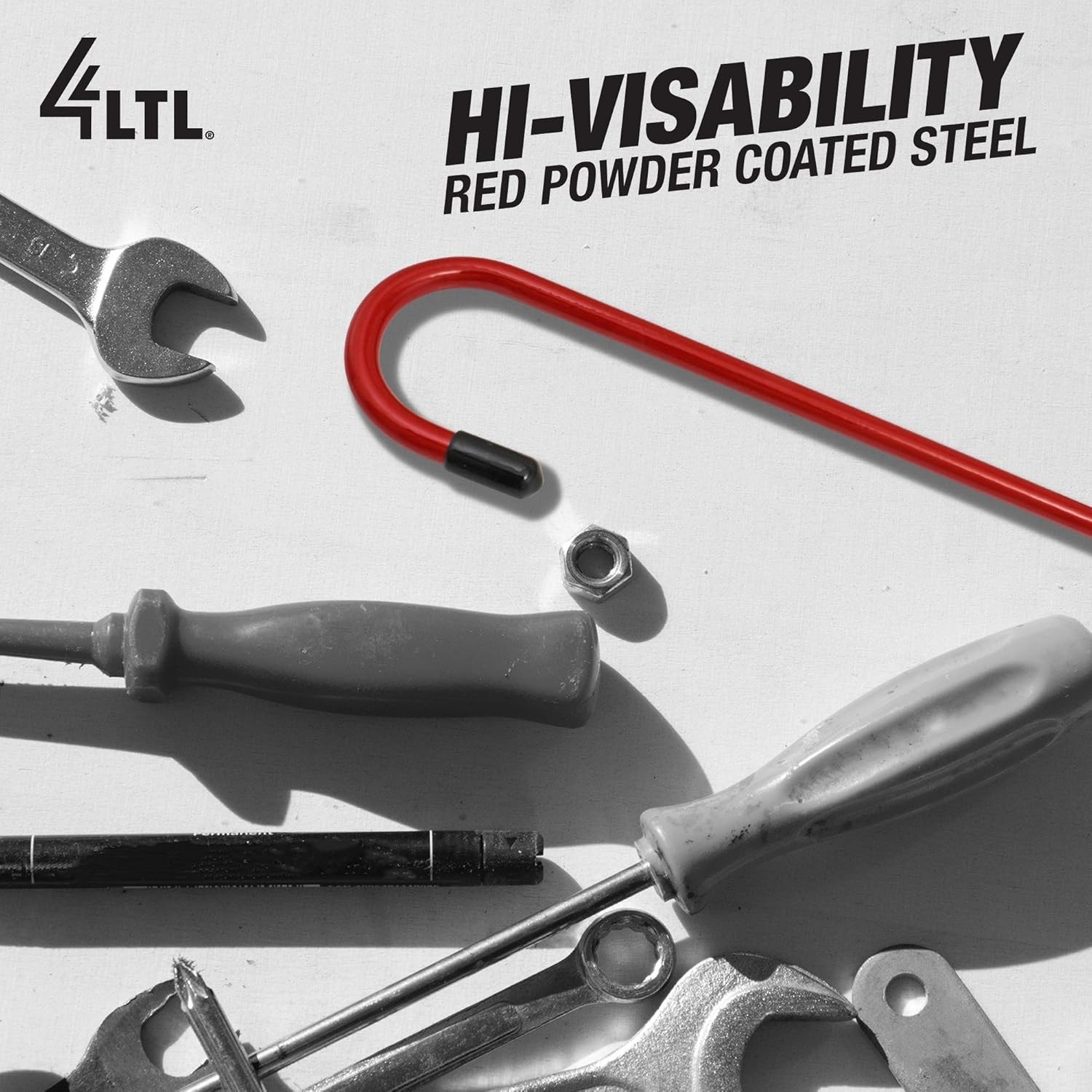 4LIFETIMELINES Brake Caliper Hanger Hooks, Durable Steel, Red Pack of 8,