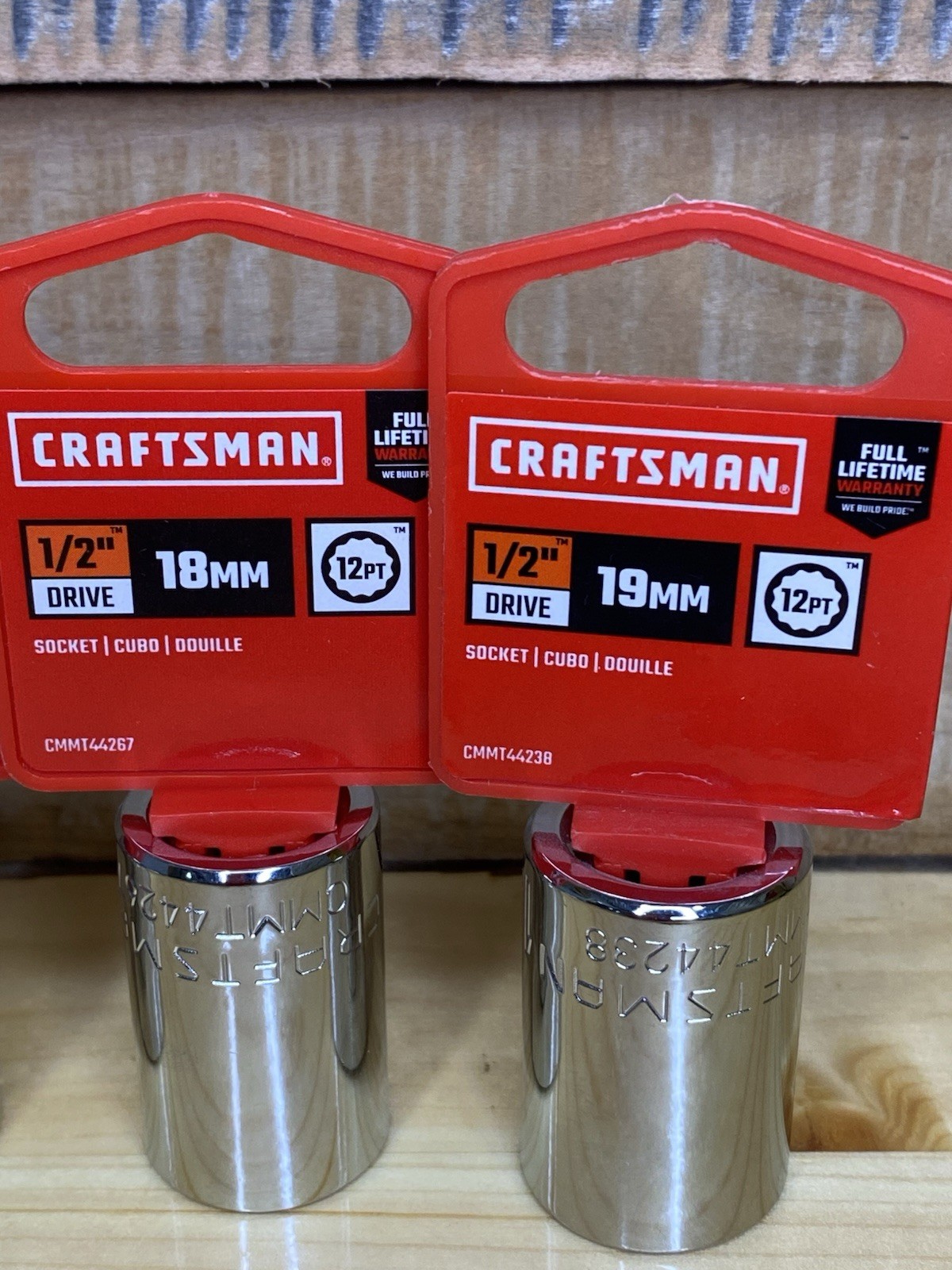 Lot of Craftsman 16mm, 17mm, 18mm, 19mm CMMT44266, 44237, 44267, 44238 1/2 Drive
