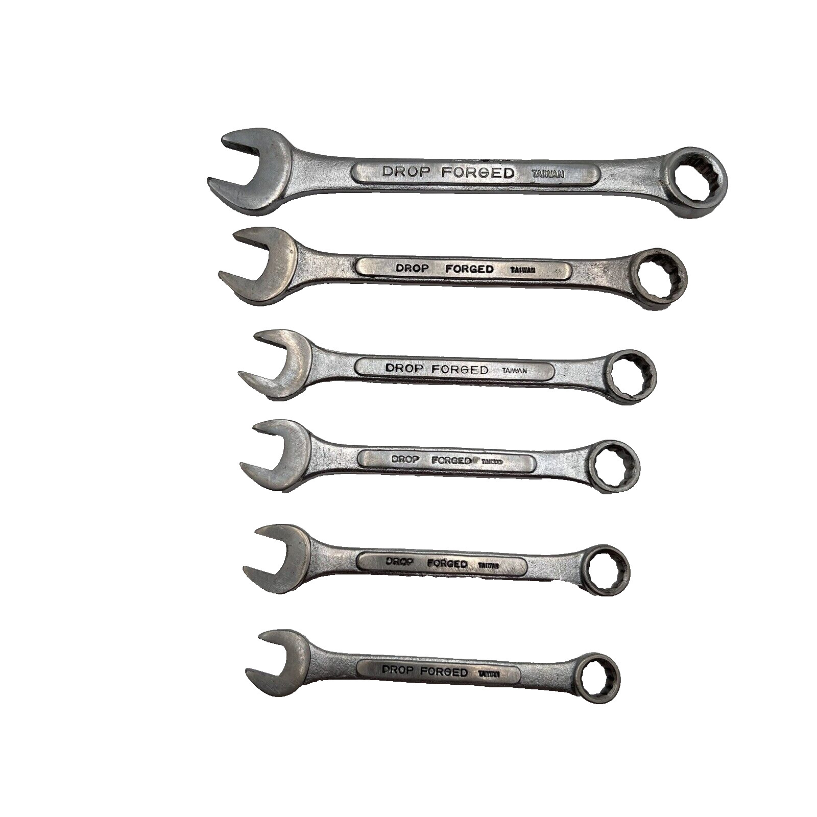 TATools Combination Wrench Set 6 Pc 10, 11, 12, 13, 14, 15 MM Drop Forged Taiwan