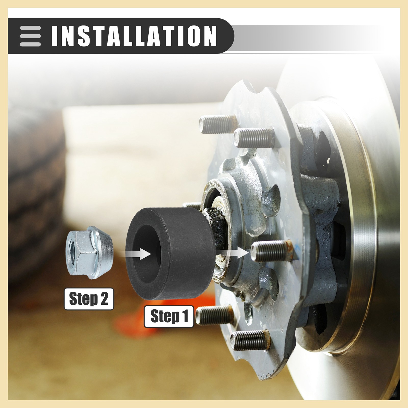 Wheel Stud Installer Tire Studding Tool with Hex Wheel Lug Nuts New