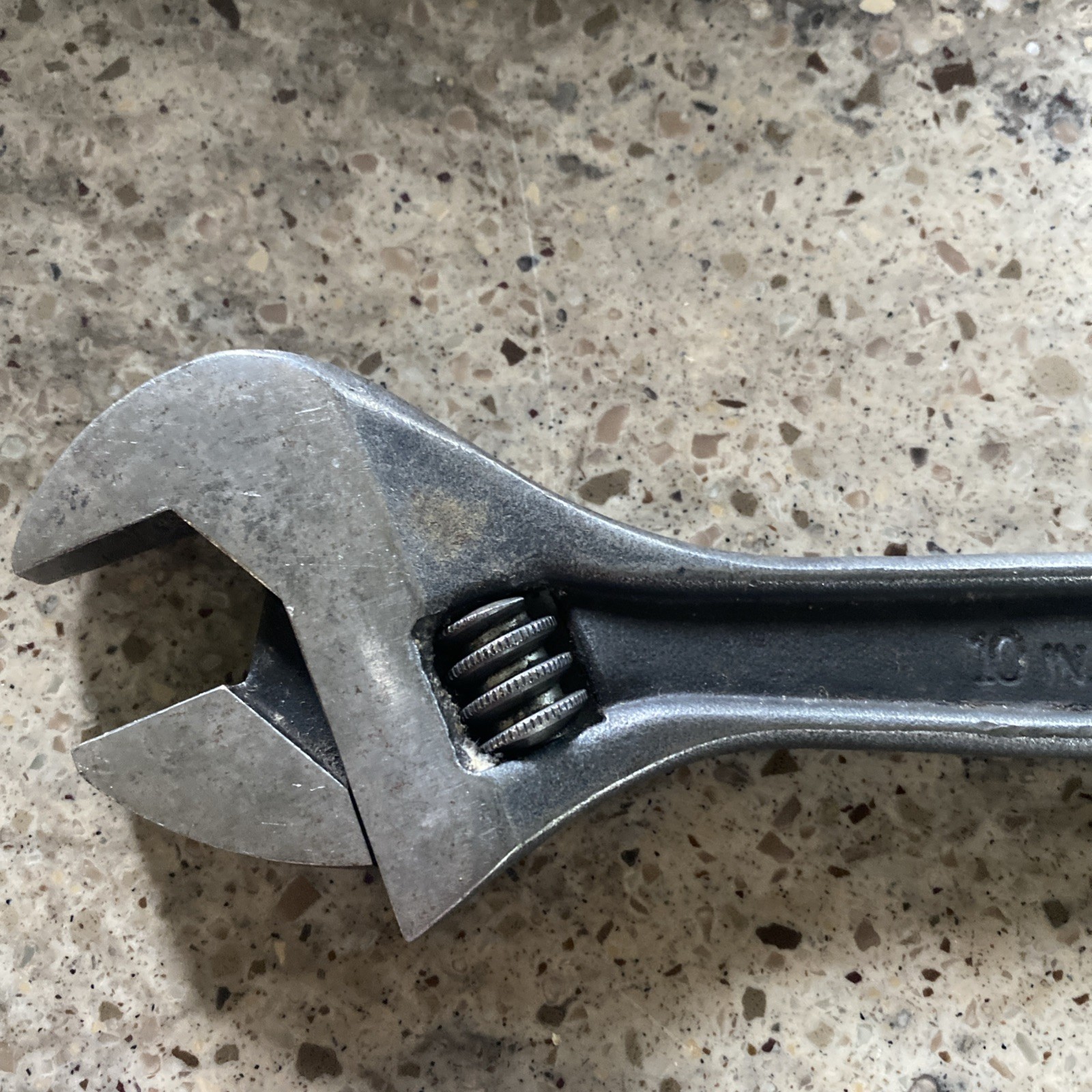 Vintage Crescent Crestoloy 10” Adjustable Wrench Made In USA Black Oxide