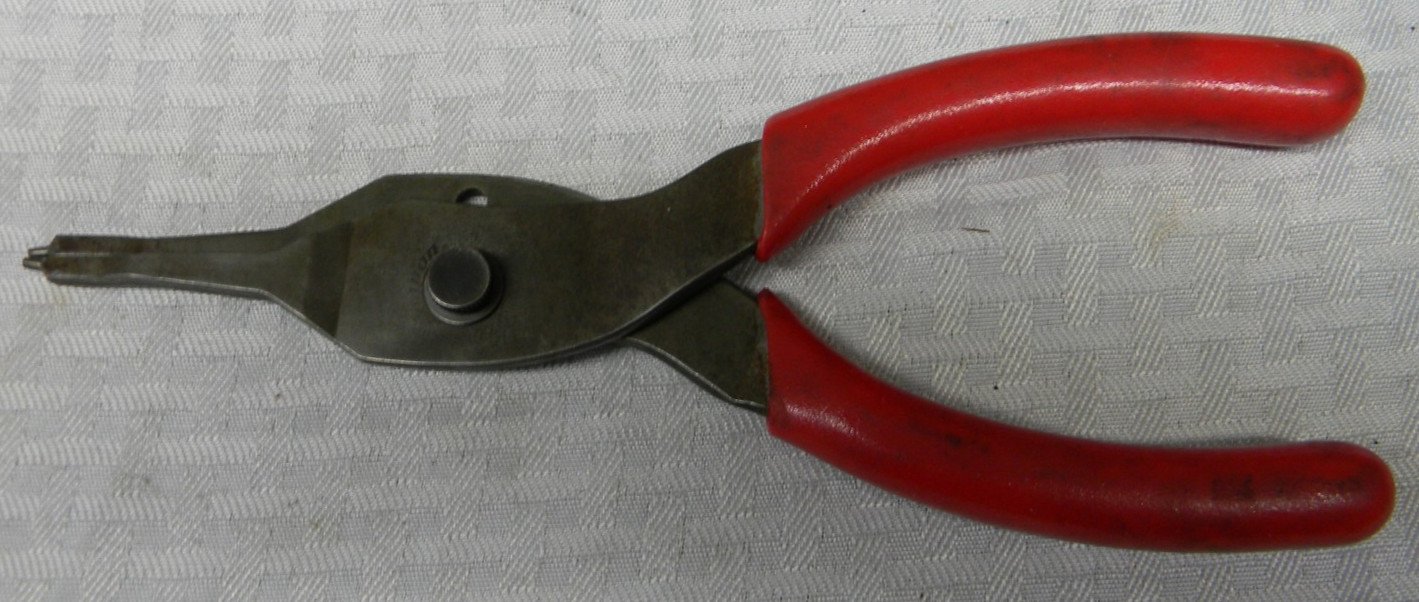 SNAP-ON 9-1/4″ LONG RED VINYL GRIPS SNAP RING PLIERS #SRPCR9000