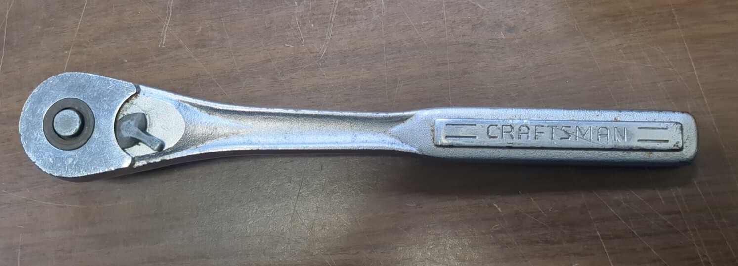 Craftsman 44809 1/2″ Drive Quick Release Ratchet Socket Wrench Tool Vtg USA