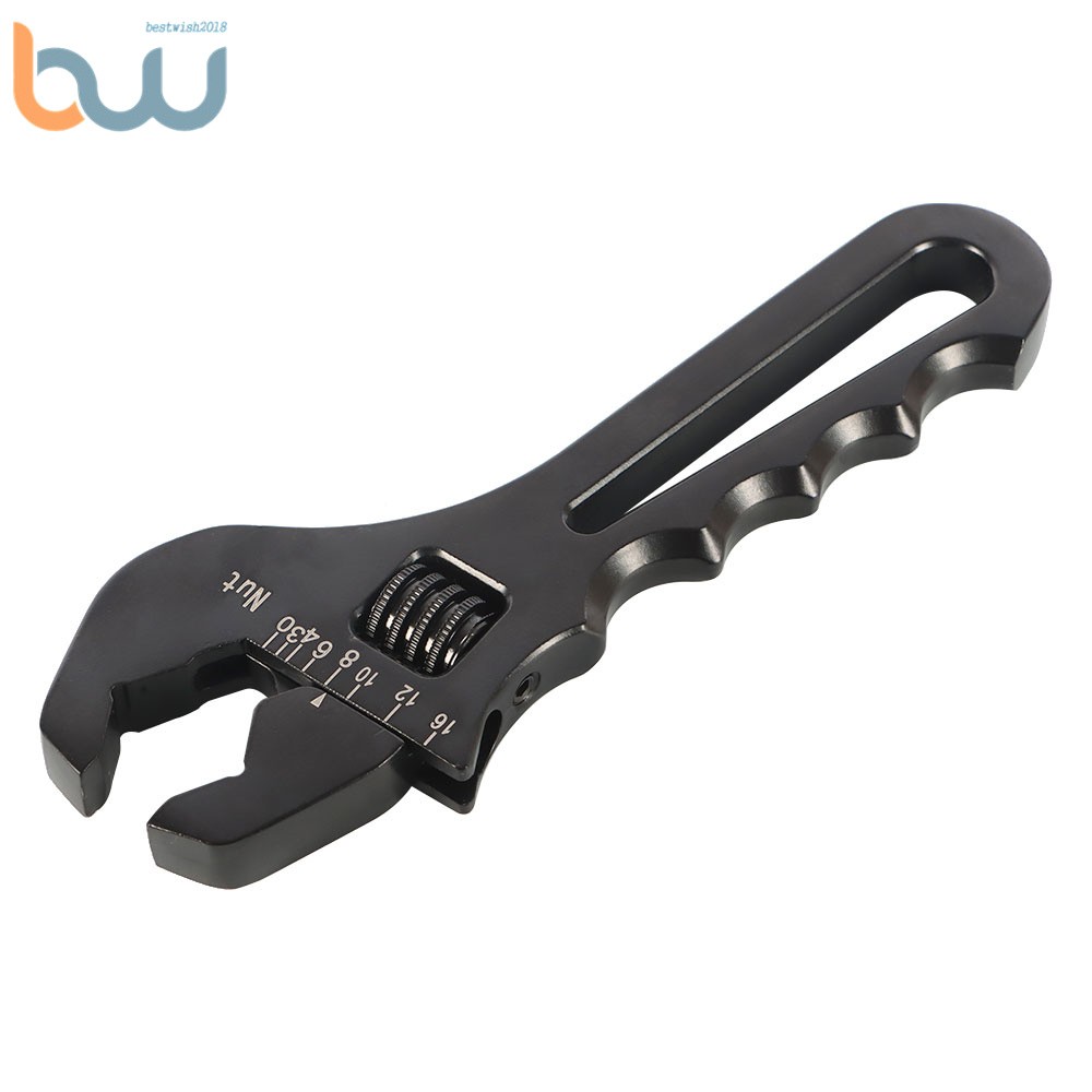 One Black Adjustable Wrench Aluminum Tool Spanner 3AN-16AN For Hose End Fitting