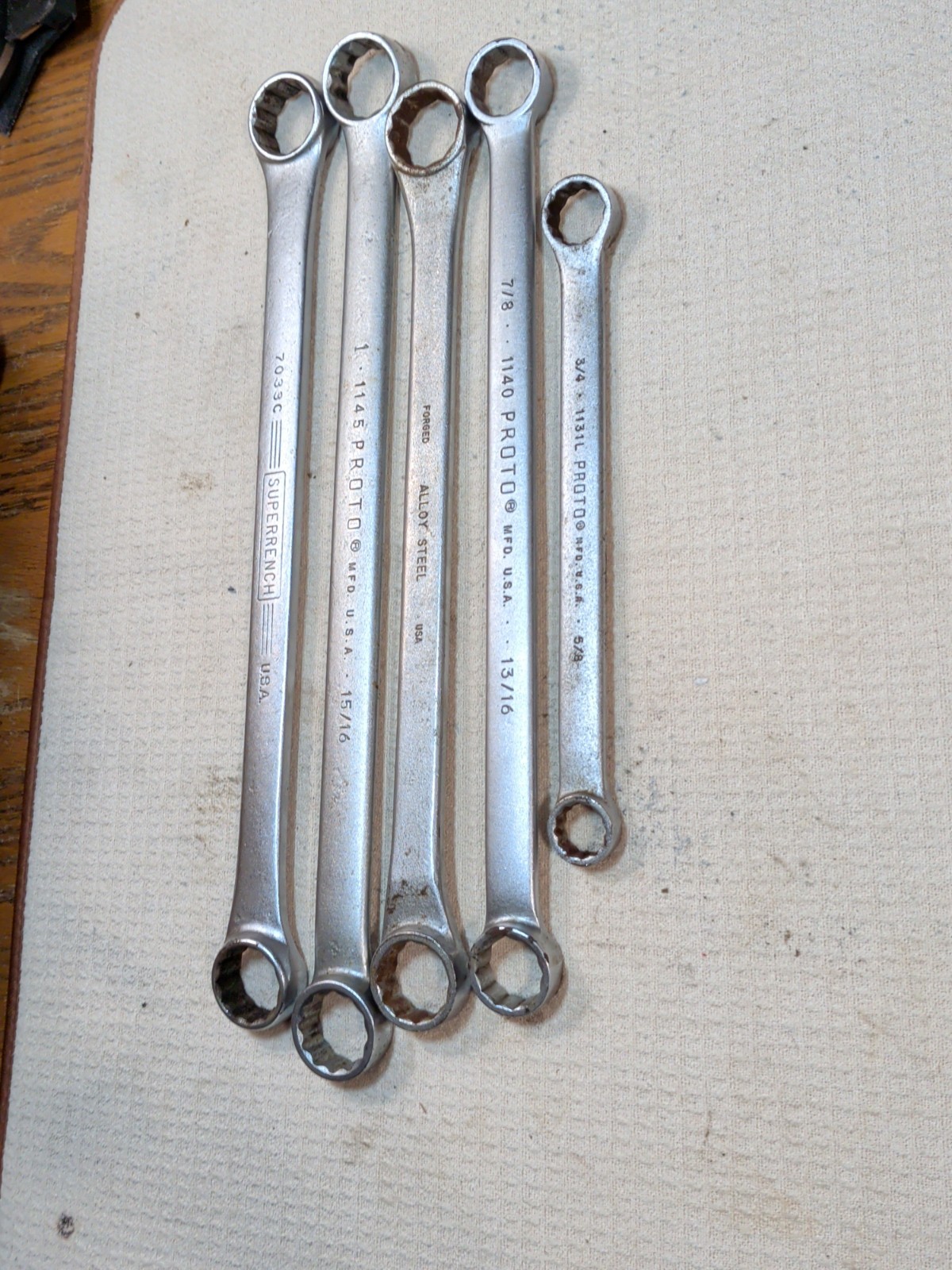 Vintage PROTO Professional Williams New Britain BOX END WRENCH SET OF 5, 1145