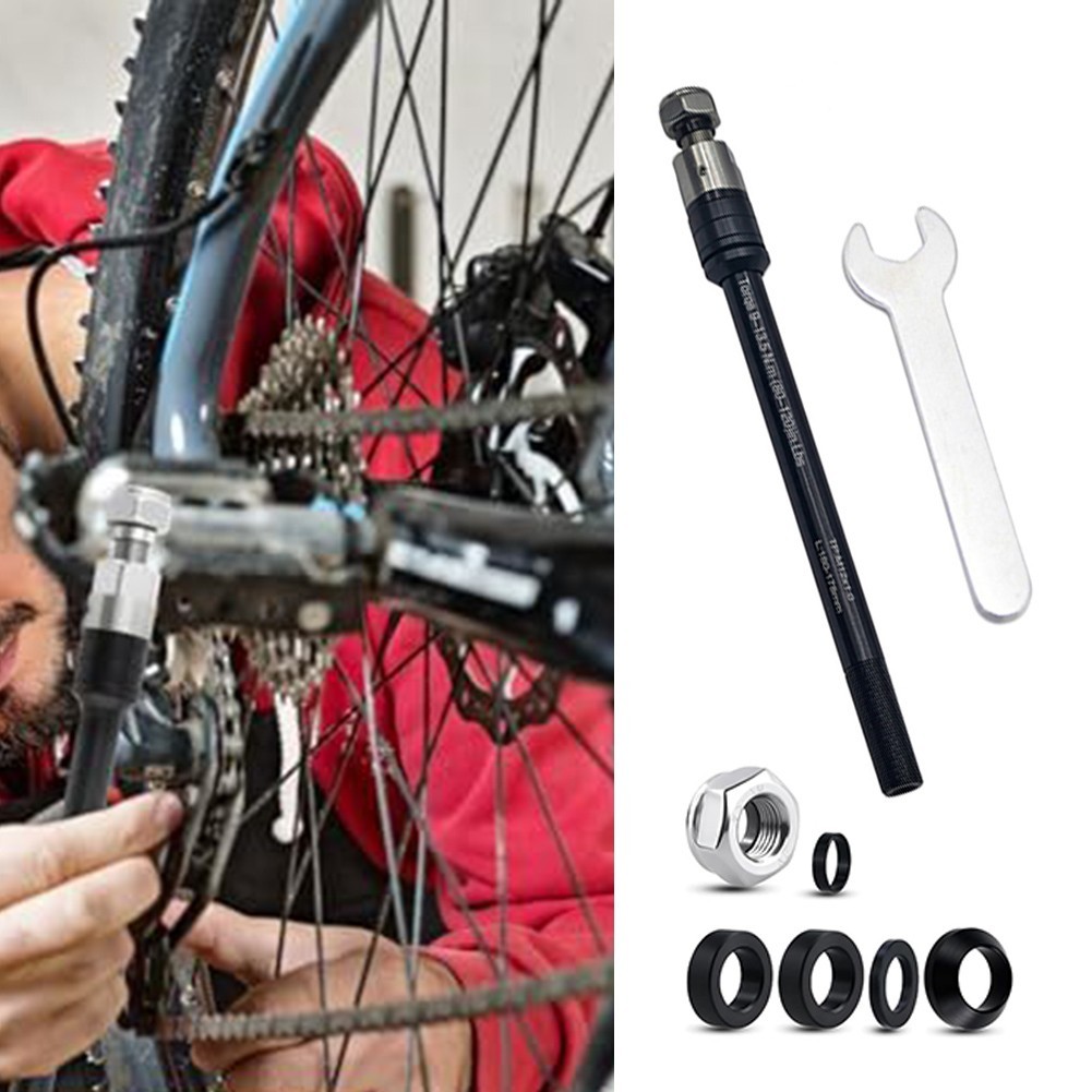Quick Install Bike Trailer Thru Axle 160-178mm M12x1.0 with Hex Wrench