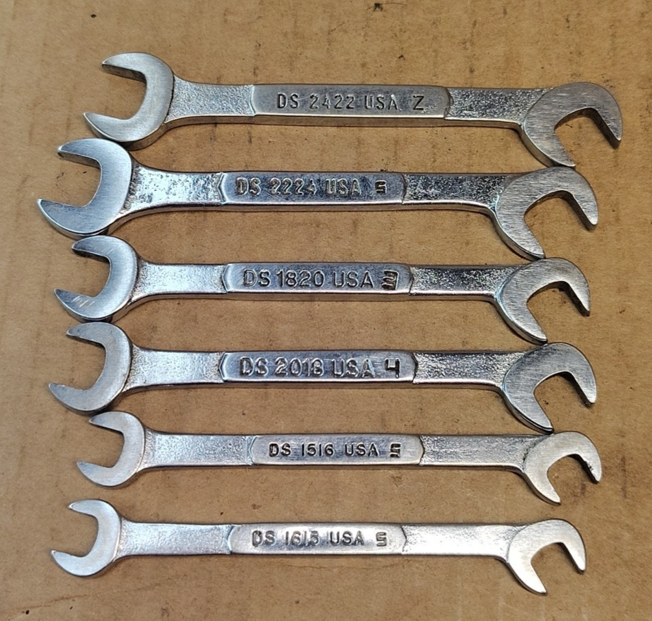 7pc Snap-On Tools Angled Wrench, Ignition, Distributor SET 13/64-3/8