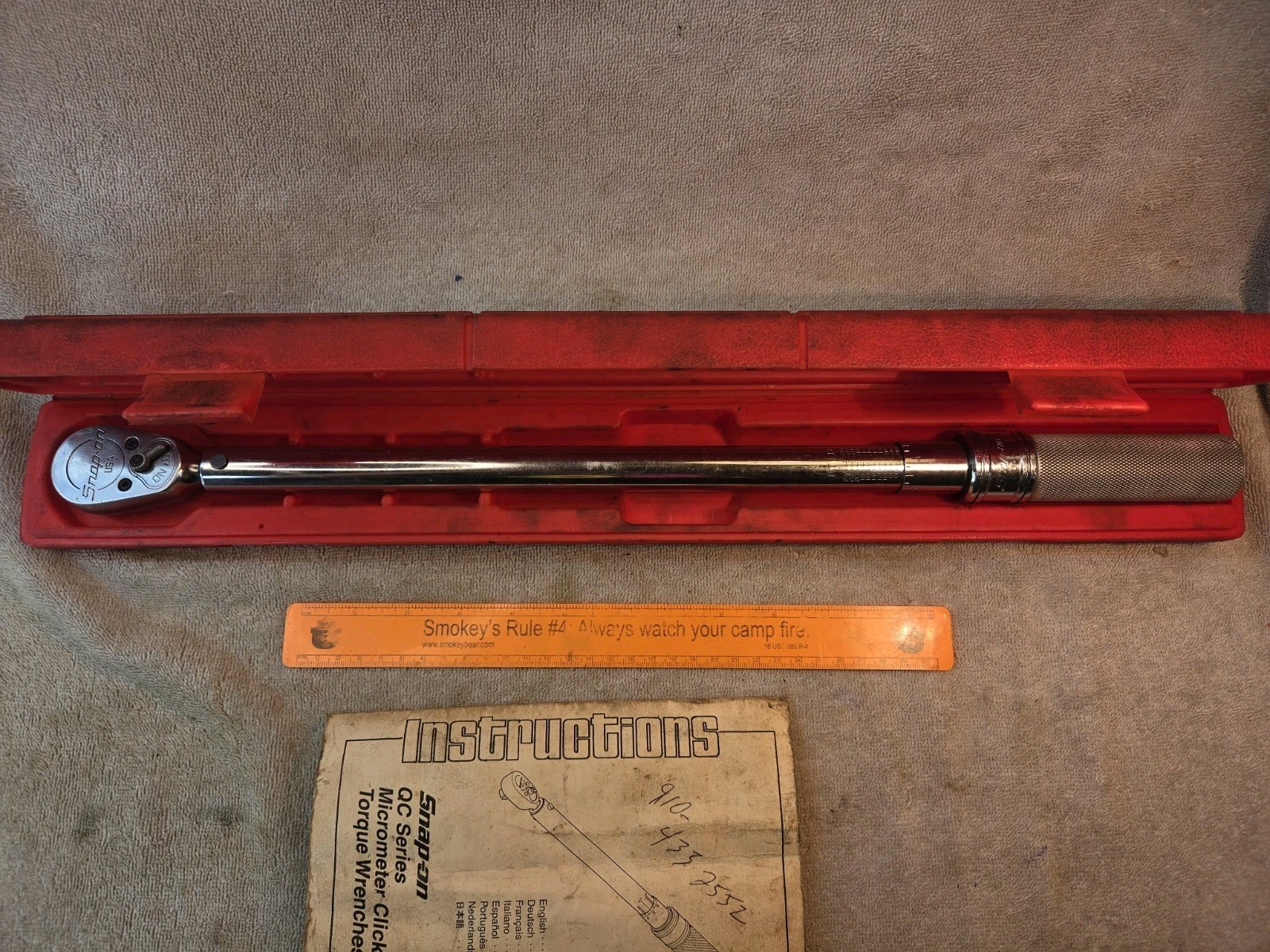SNAP-ON TOOLS QC3R250 1/2″ drive 50–250 ft-lb TORQUE WRENCH TOOL