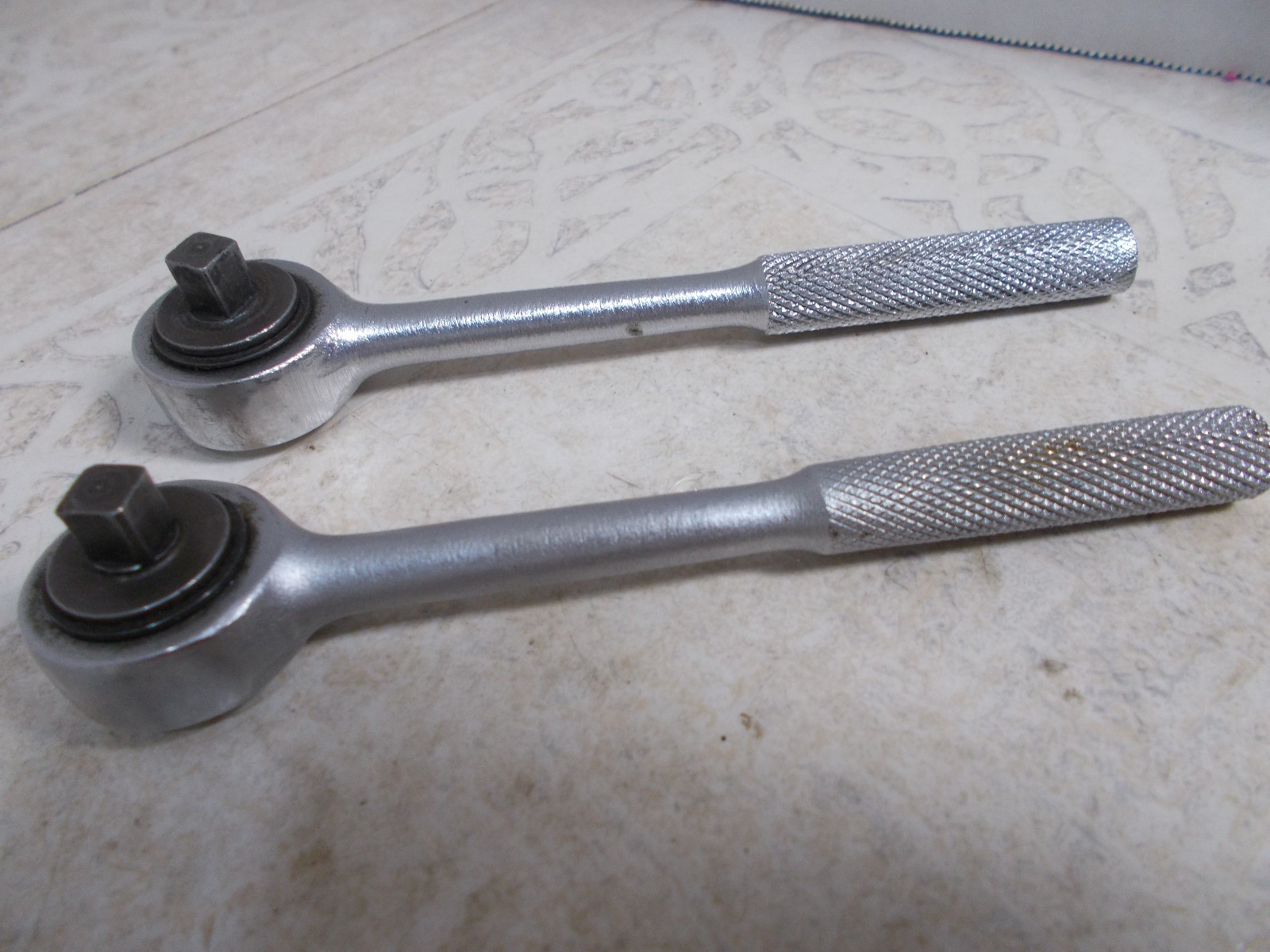 Lot of 2 Vintage Thorsen Tools USA 77MC 1/4″ Drive Ratchet Round Head USA (B-2)
