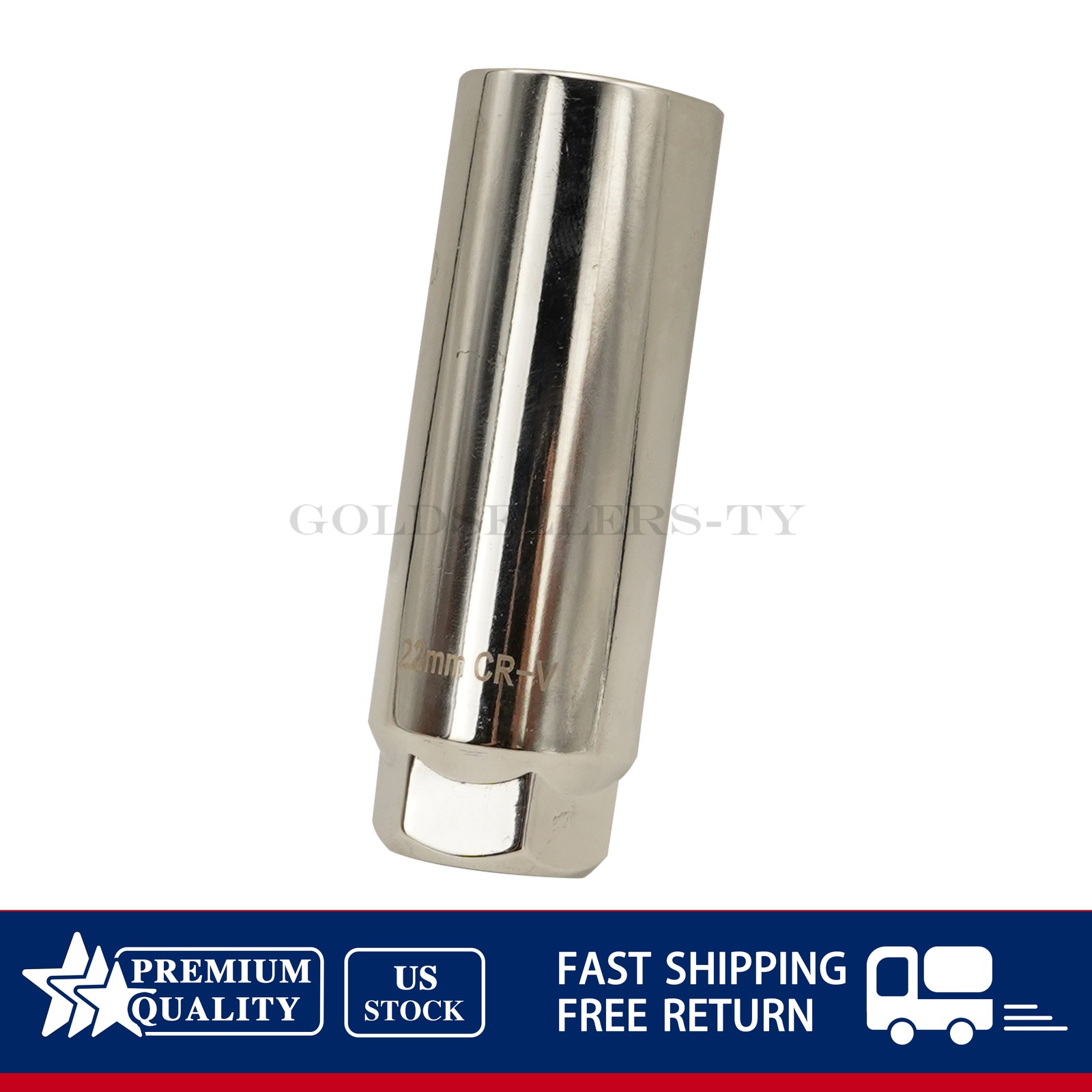7/8» 22mm O2 Oxygen Sensor Removal Tool Socket Side Wire Cutout 1/2″ Drive