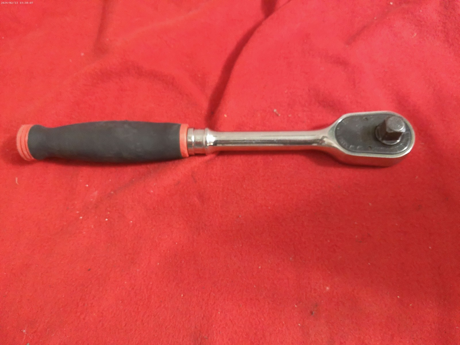 Snap On Tools Ratchet SH936A 1/2” Drive Red/Black Soft Grip Handle