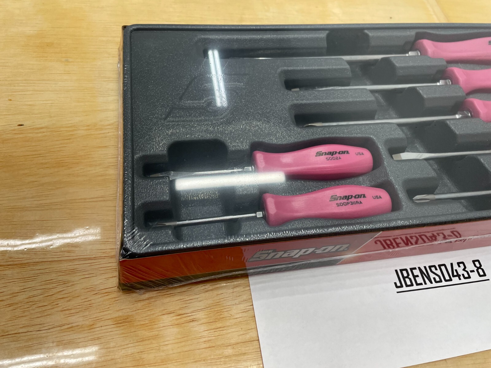 Snap-on Tools NEW 7pc PEARL PINK Hard Grip Combination Screwdriver Set SDDX70APP