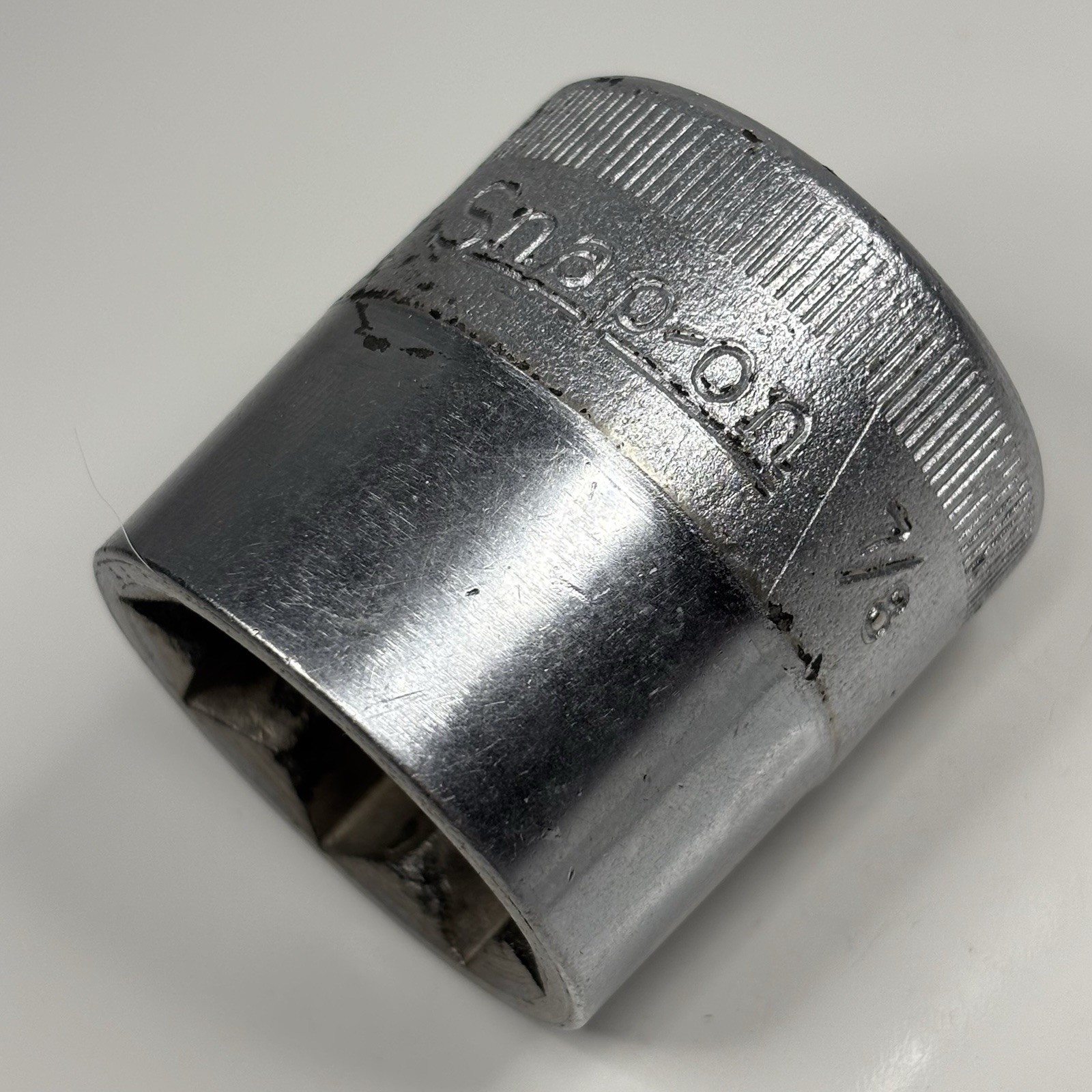 Snap On Tools #428 1/2 Dr 8Pt SAE 7/8 Shallow Double Square Socket USA VTG 1939
