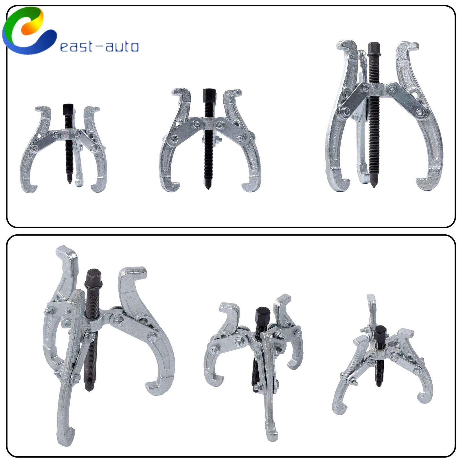 3Pcs 3 Jaw Gear Puller Set Gear Pulley Bearing Puller 3 in/4 in/6 in