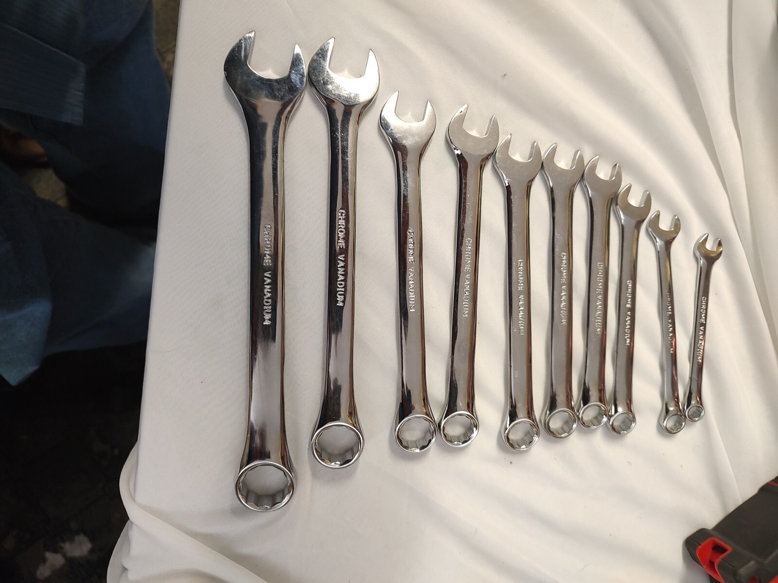 Chrome Vanadium Wrenches 10 Piece In Good Condition 19 mm 17 mm 14 mm 13 mm 12