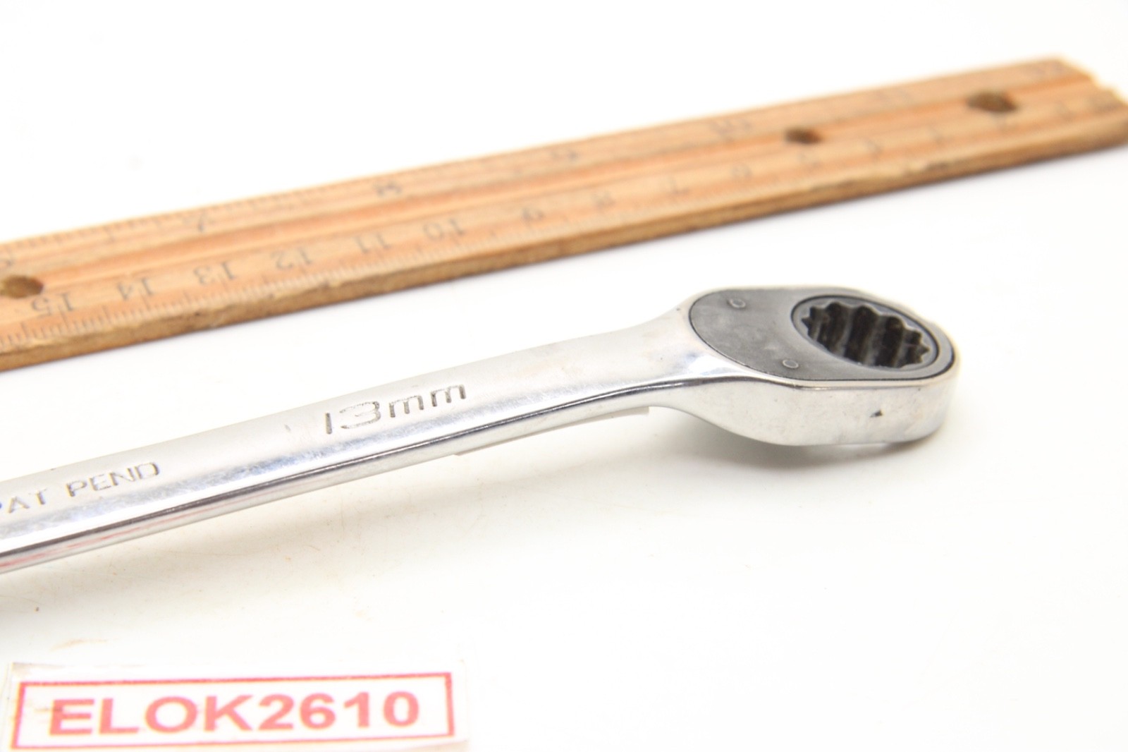 Snap-on SOXRRM13 13mm 12 Point Metric Ratcheting Combination Wrench 8.5″ USA