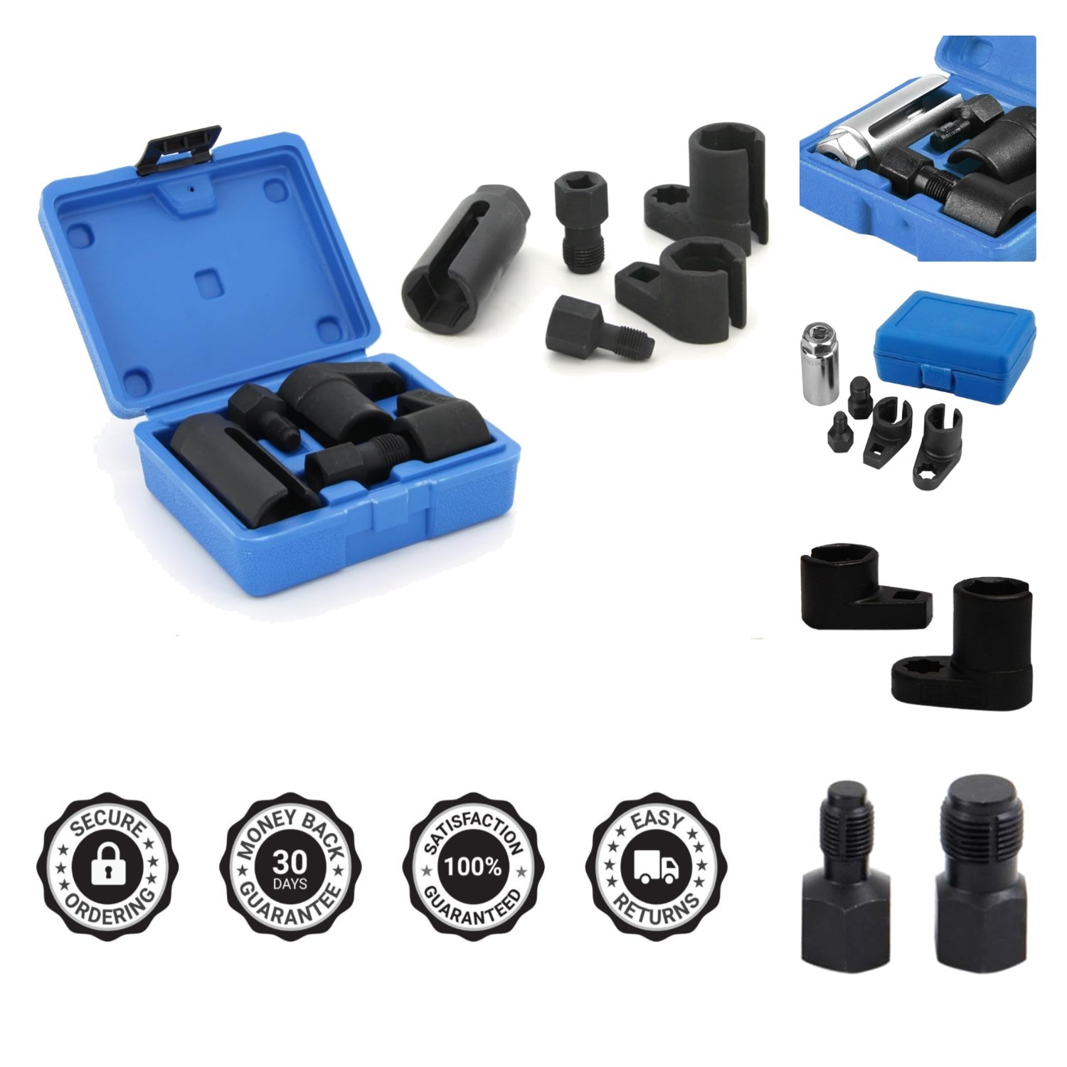 High-Performance O2 Sensor Removal Tool Set – Chrome Vanadium Steel, 3/8 & 1/2″