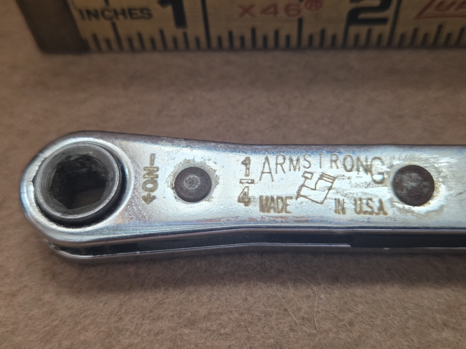 Armstrong USA 1/4″ x 5/16″ Ratcheting Double Box End Wrench 6 Point