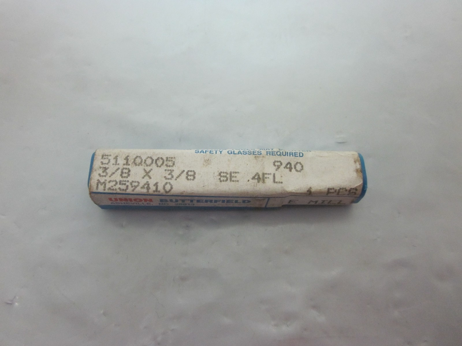 NOS UNION BUTTERFIELD 3/8″ x 3/8″ SE 4 FLUTE END MILL