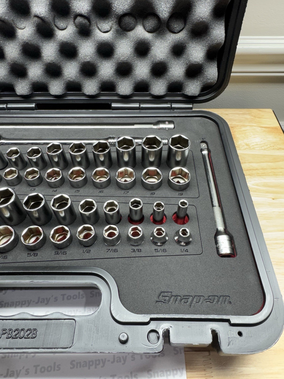 Snap-on USA NEW 3/8” 6pt 51pc Metric & SAE General Service Foam Set 251FSMBFR