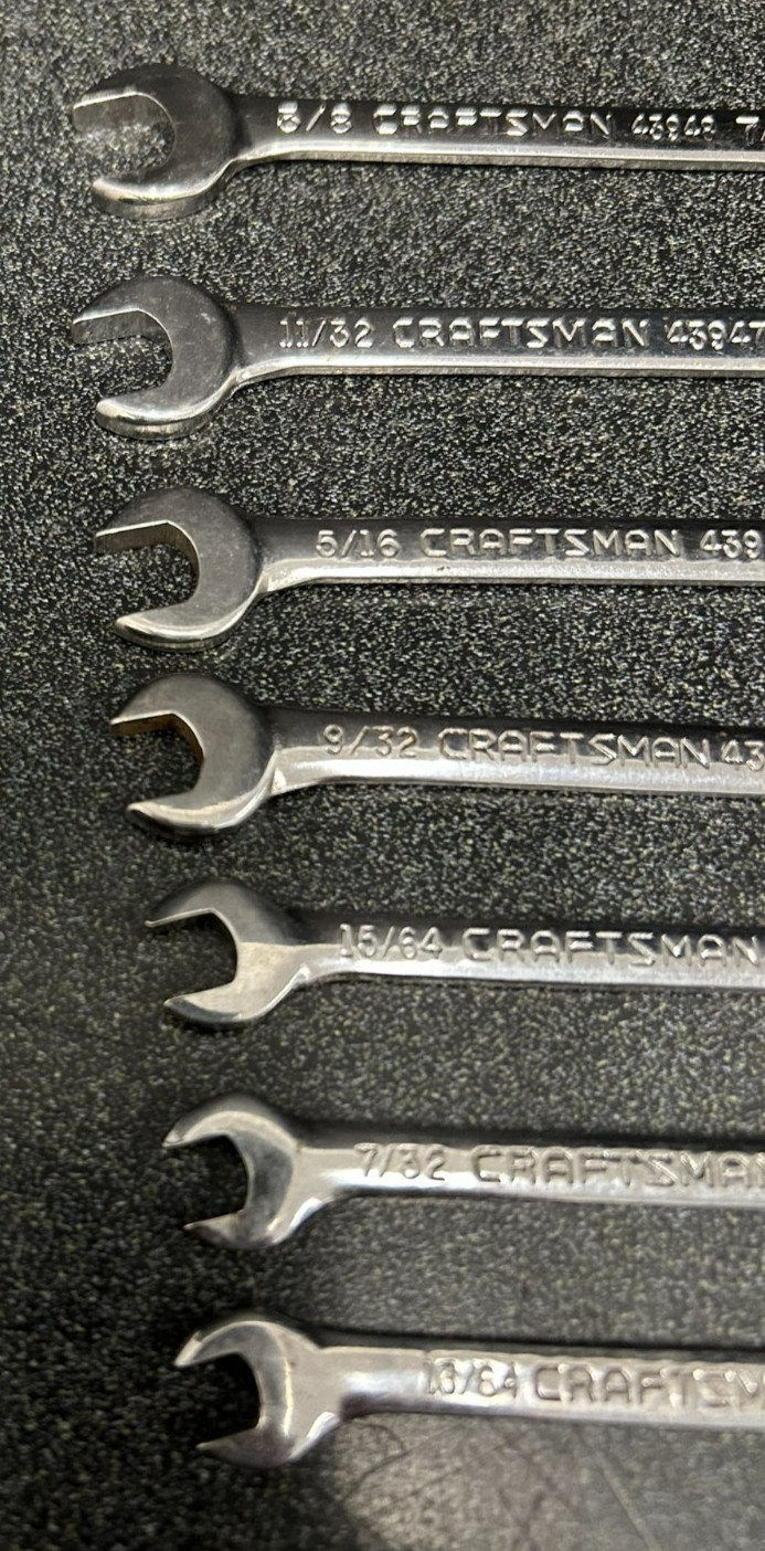 Craftsman USA 7 Piece Mini Wrench Set 43948 43947 43946 43945…FREE SHIPPING