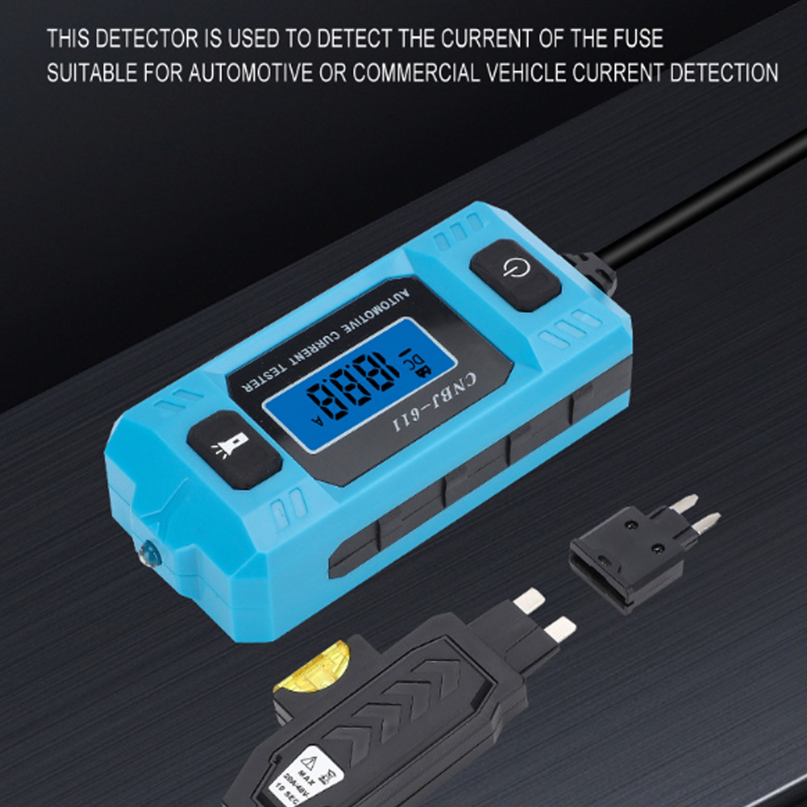 Car Circuit Tester with LED Display for 12V and 0 01 to 19 99 Amp Range