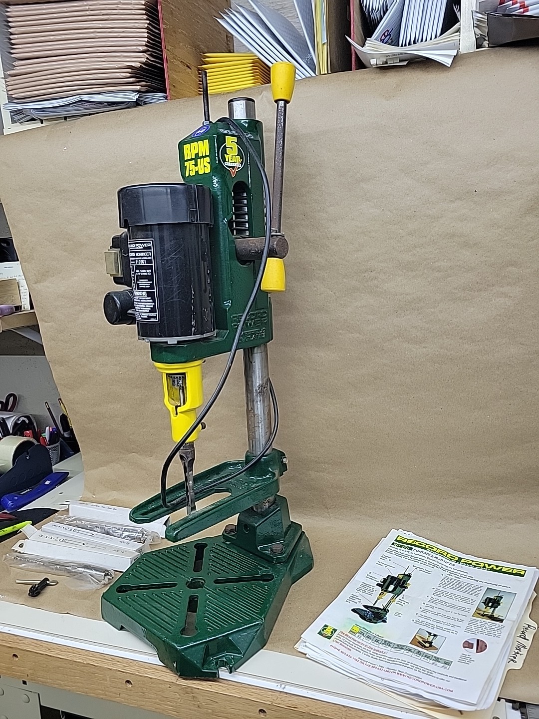 Record Morticer RPM75 Morticing Machine 1/4″ 3/8″ 1/2″ Chisels