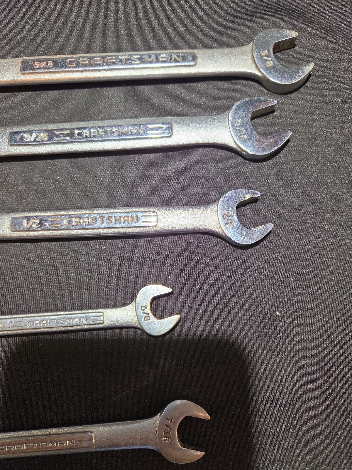 Craftsman Tool SAE Wrenches 4 Comb. 5/8″,9/16″,1/2″3/8″ 2 Open End 7/16″,3/8″