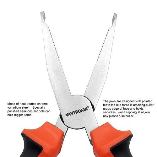 Automotive Fuse Puller Tool – Relay Extractor for Flat Blade & Jcase Fuses, 6.5″
