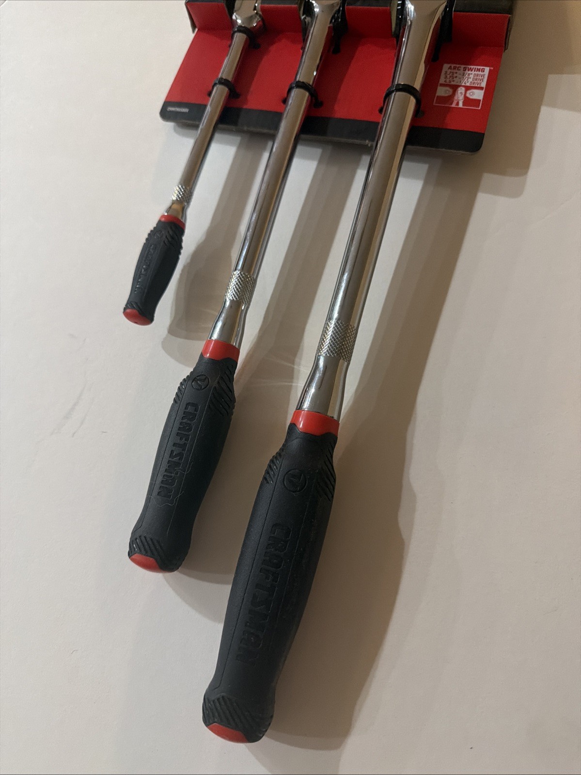 CRAFTSMAN V-Series 3 Piece Ratchet Set, Flexible Head 1/4, 3/8, 1/2 (CMMT86506V)