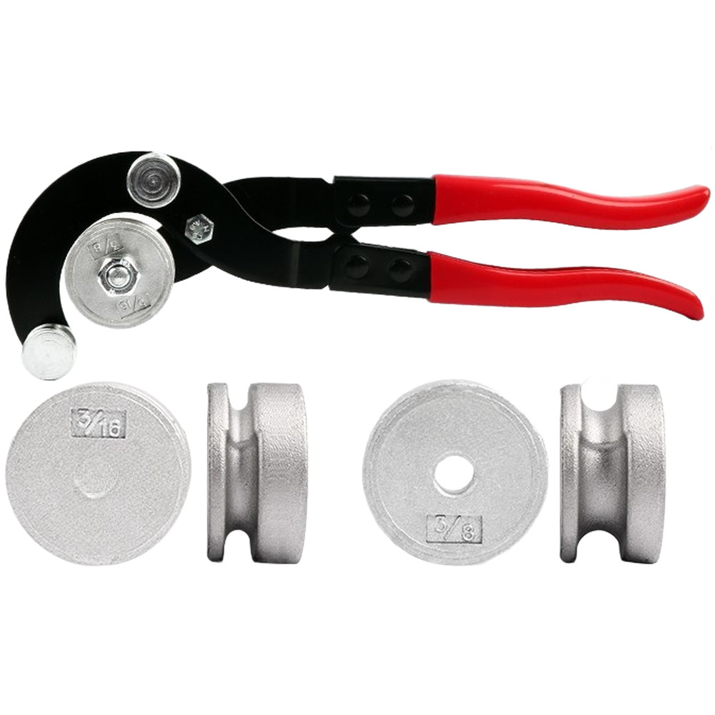 Manual 4 in 1 Tube Bender Tool for For copper Aluminum and Steel Pipes Red Blue