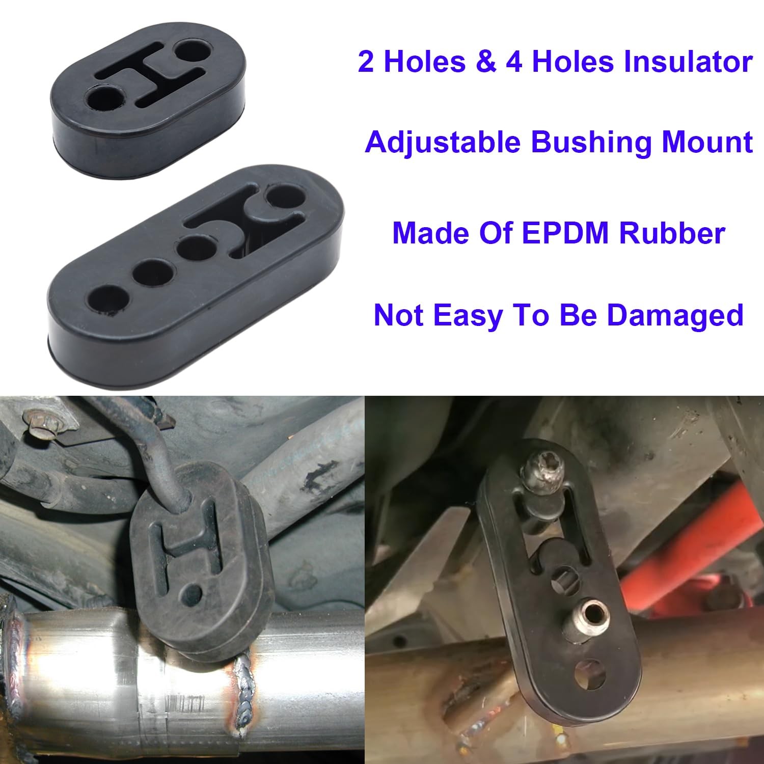 16PCS Rubber Exhaust Hanger Rod Set Heavy Duty 3/8″10MM Rod 90°7.6″ Long + St…