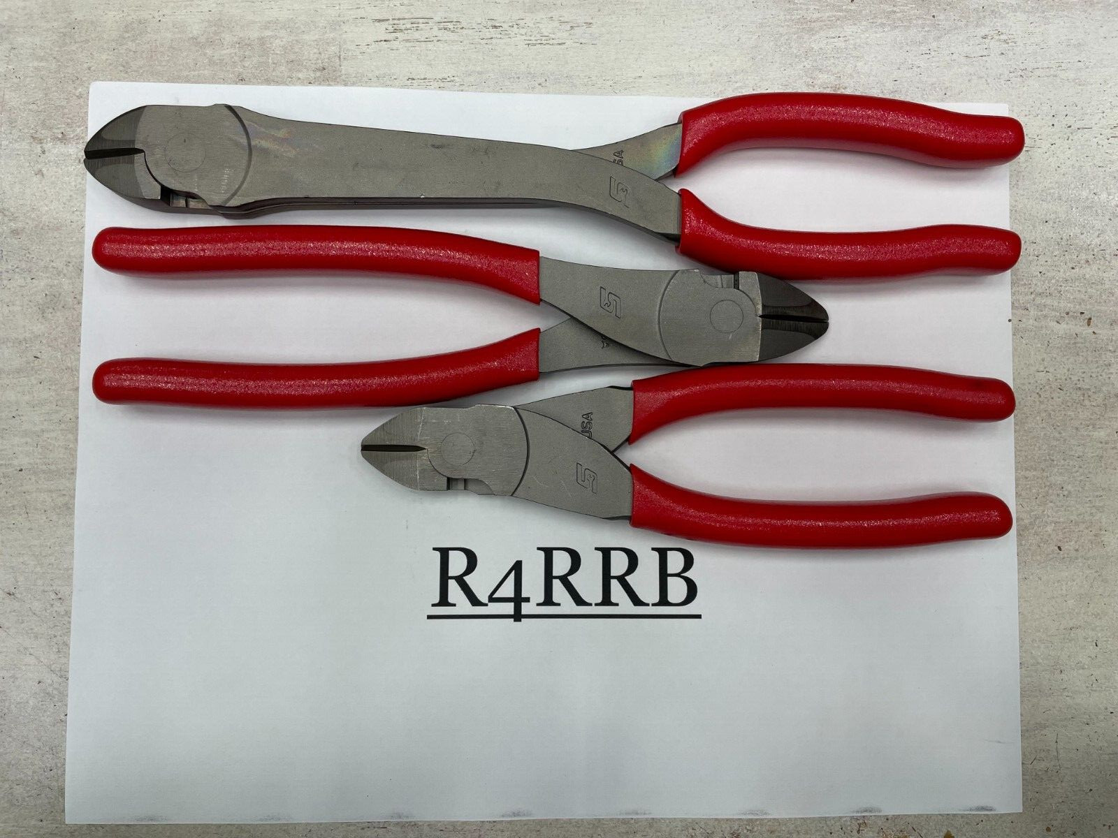 Snap-On Tools USA NEW 3 Piece RED VectorEdge Diagonal Cutters Lot Set