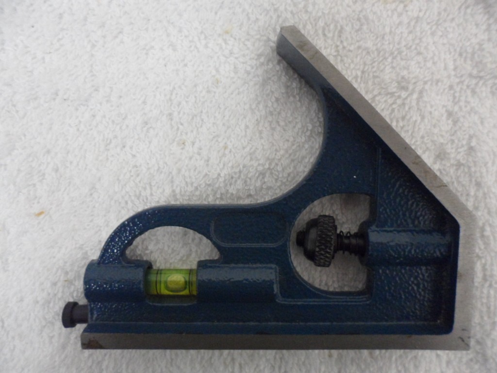 4 Piece Square Set Machinist Combination 12″ Rule Square, Center Protractor,Case