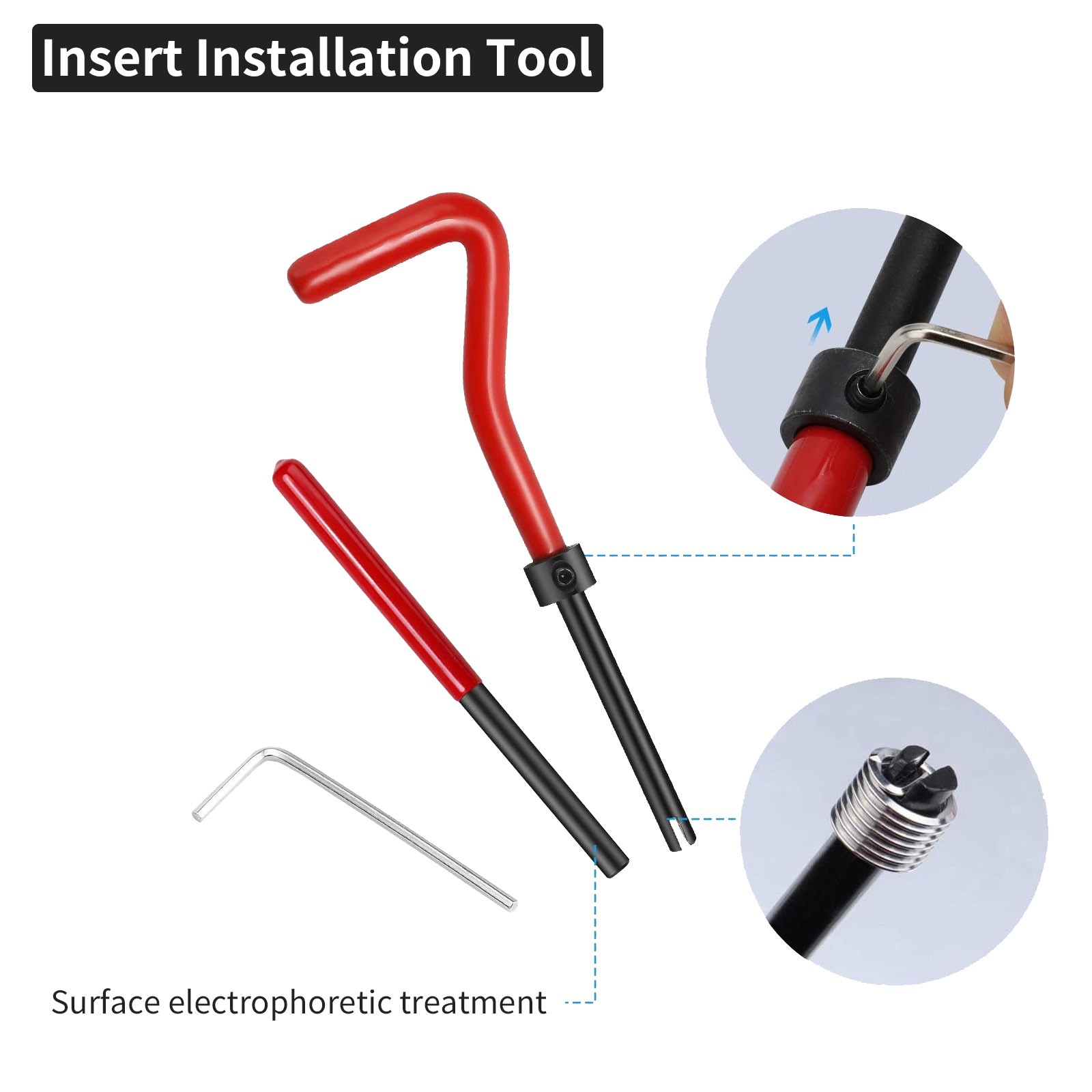 25pc M8 x 1.25 Thread Repair Kit with Wrench & Breaking Tool Corrosion Resistant