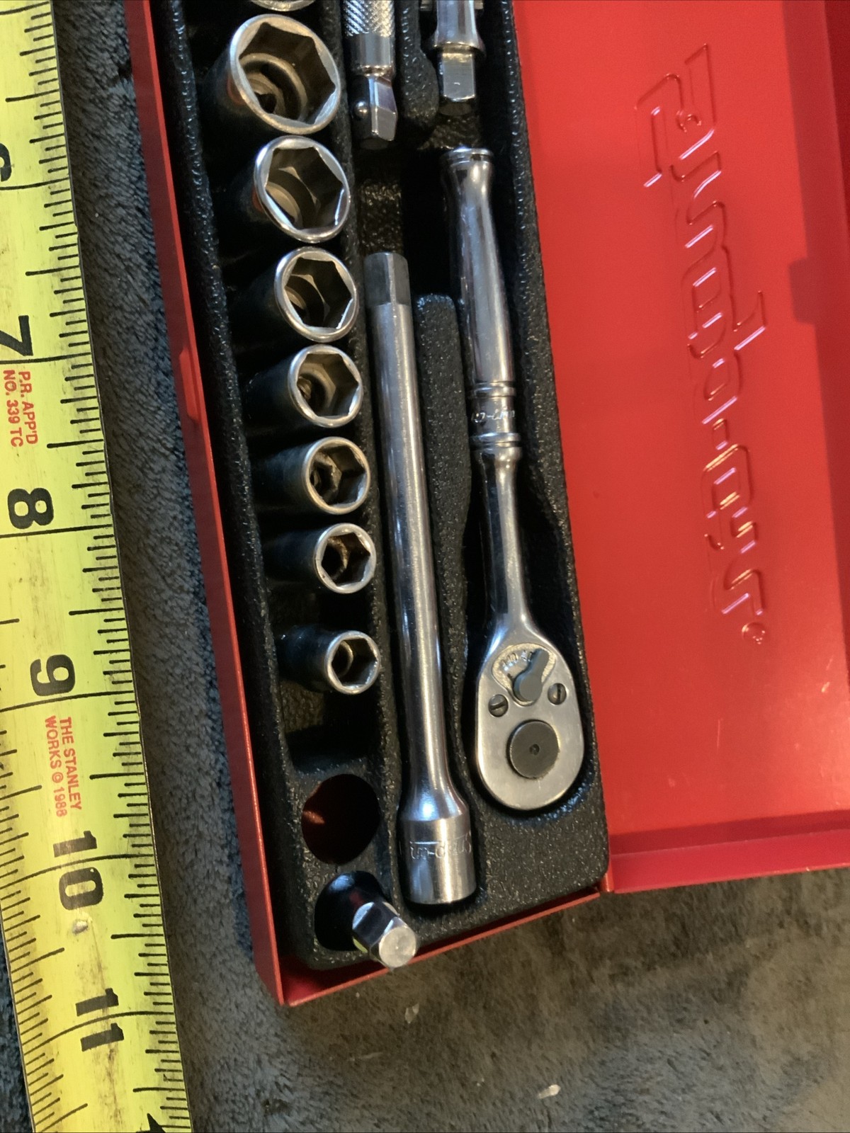 Snap On 1/4” Drive General Service Set, Missing Couple….see Pics…Descrip Sizes..