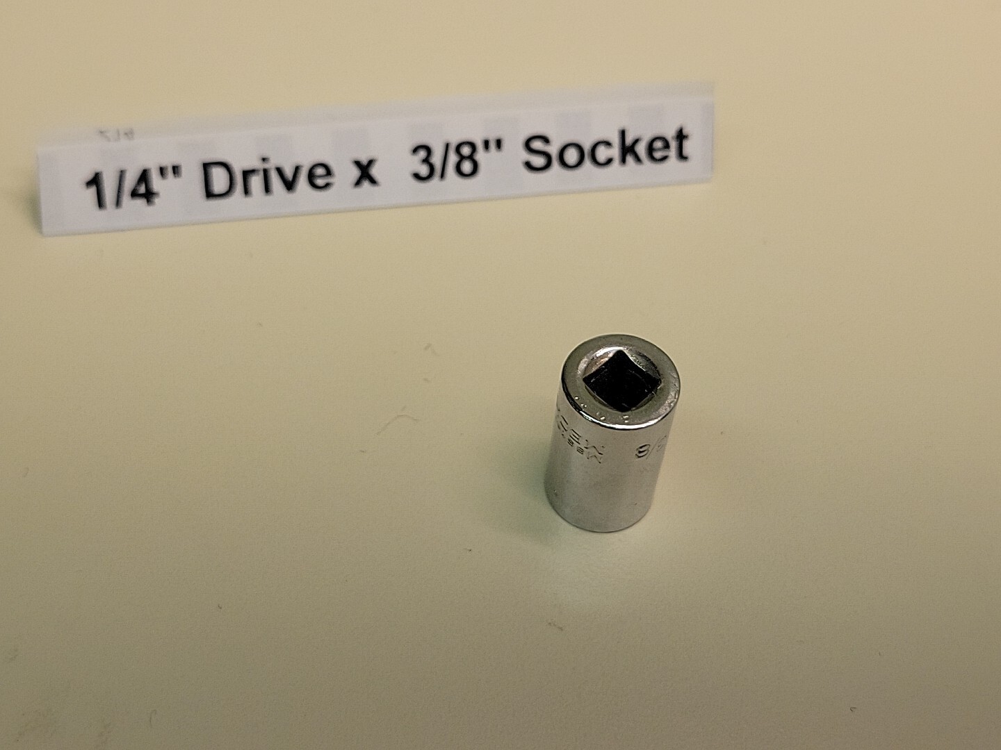 Master Mechanic 1/4″ Drive x 3/8″ SAE Standard Socket NOS USA