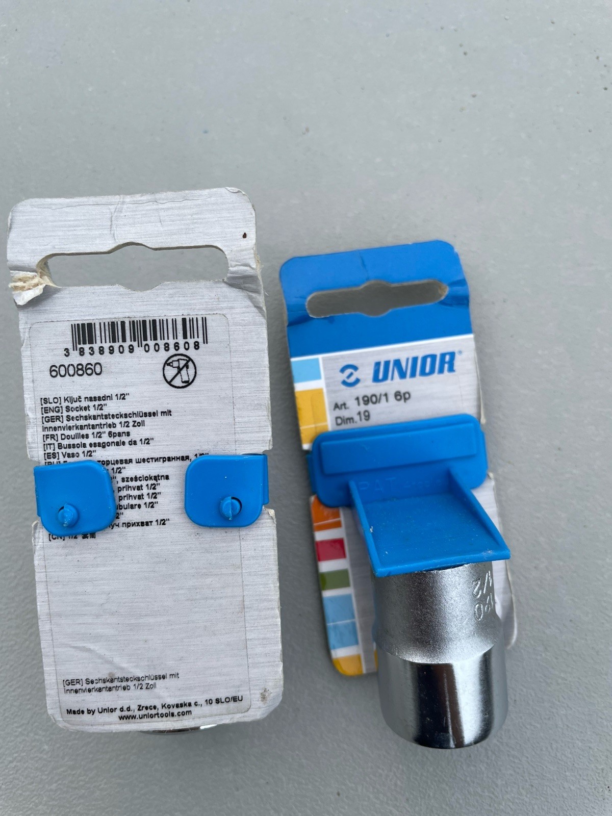 2x UNIOR Socket 1/2″, 6 point, 190/1 6p