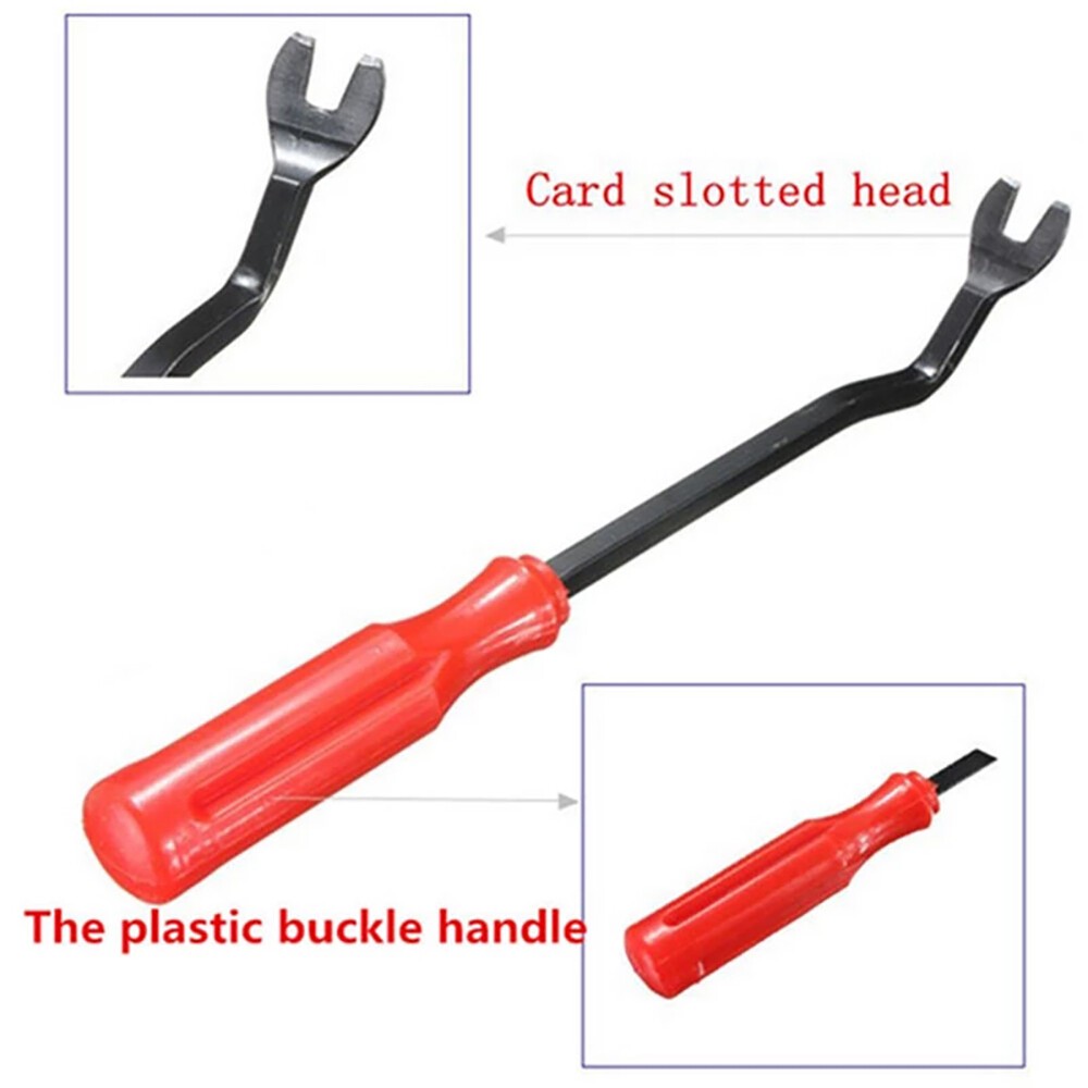 3PC Red Auto Clip Pliers Set Fastener Remover Car Trim Rivet Removal Pry Tool US