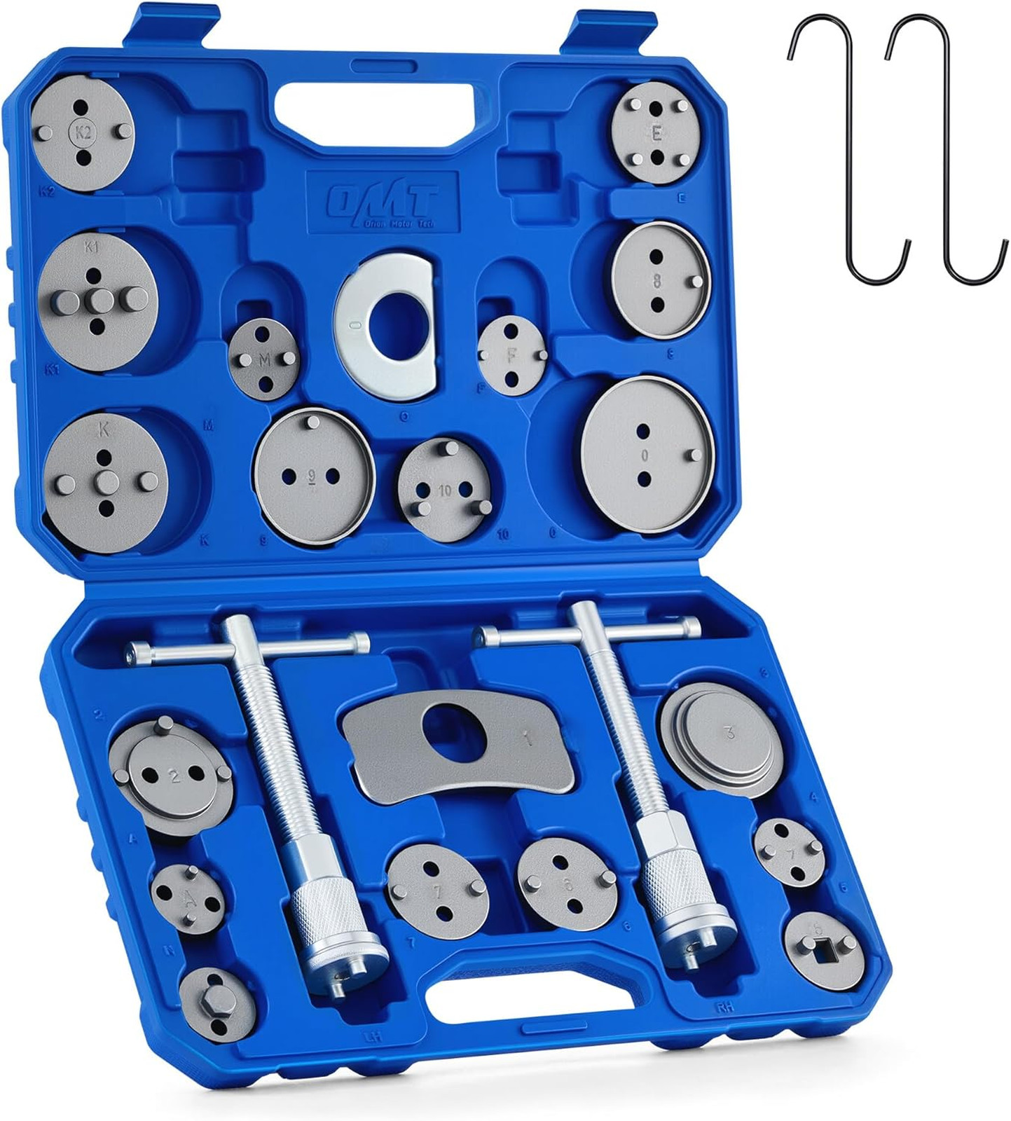 Brake Caliper Compression Tool Set 24 Piece Heavy Duty Piston Wind Back Kit for