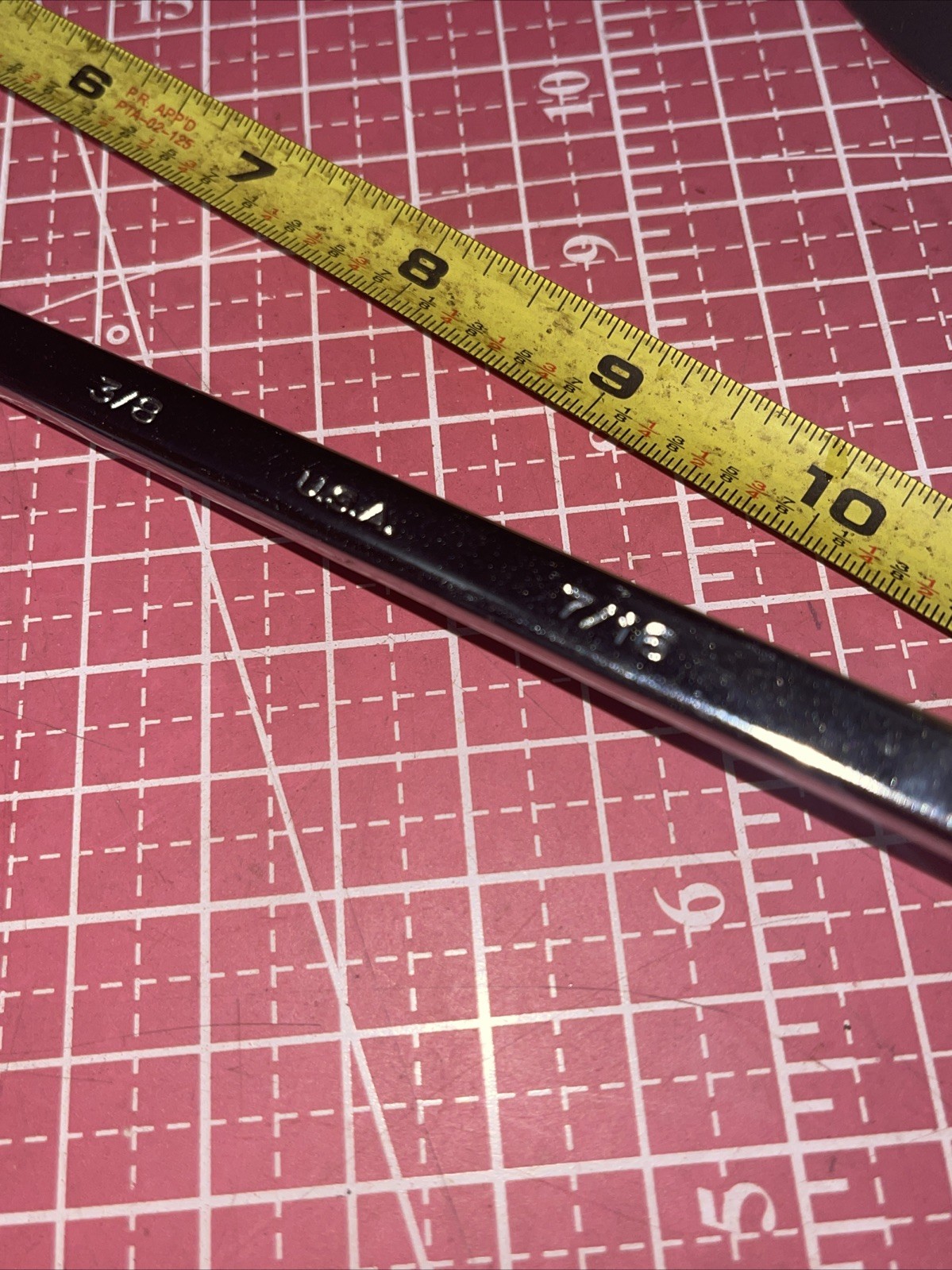 NOS Duro Indestro USA 730 3/8 X 7/16 In SAE 6 Point Box End Wrench Offset