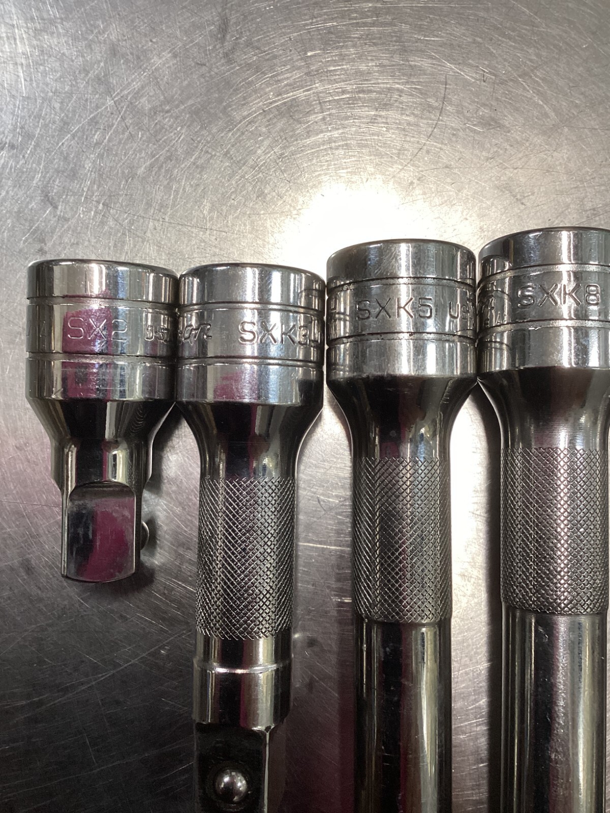 Set of 6 Pcs Snap-on Tools 3/8″ Drive Friction Ball Extension Set Chrome Finish