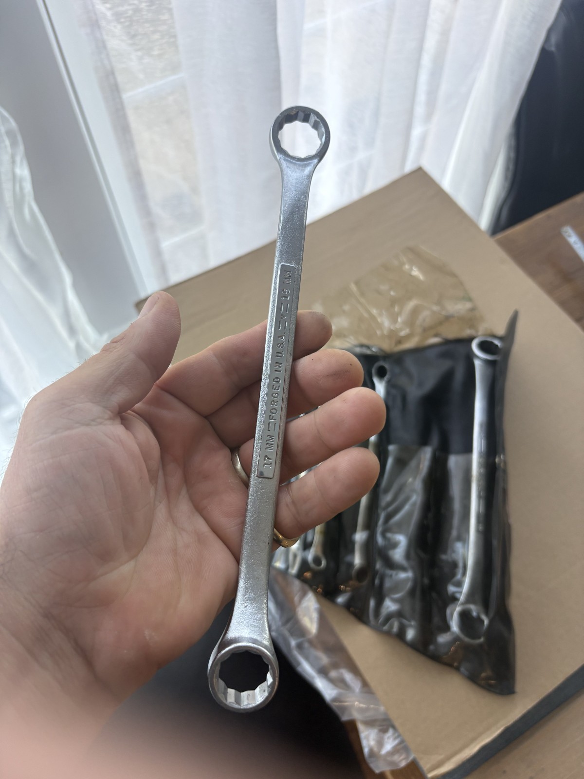 6 Piece Vinatge Craftsman Metric Box End Wrench Set No. 4295 with case