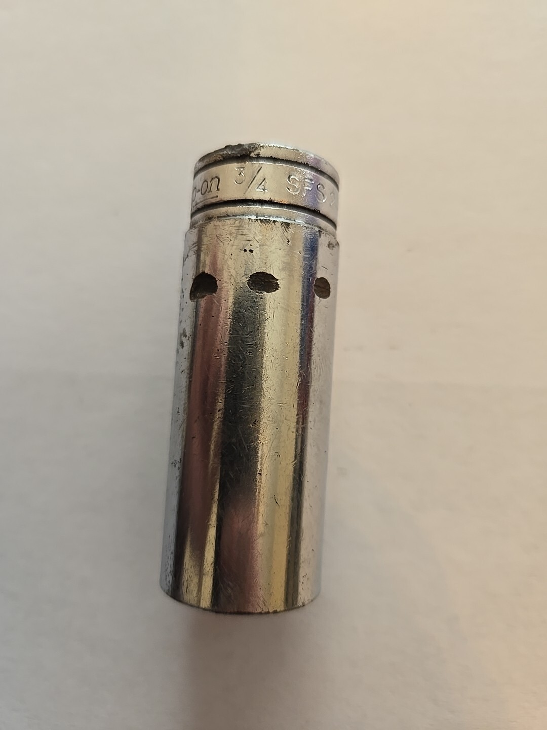 Snap On 3/8″ Drive 3/4″ 6PT SAE Deep Chrome Socket Worn SFS241