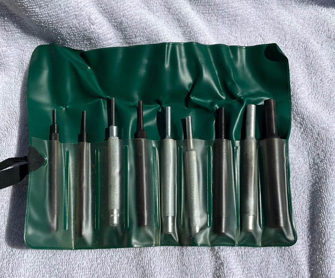 Machinery Products Co 9 Piece Pin Punch Set 4″ OAL Made in USA