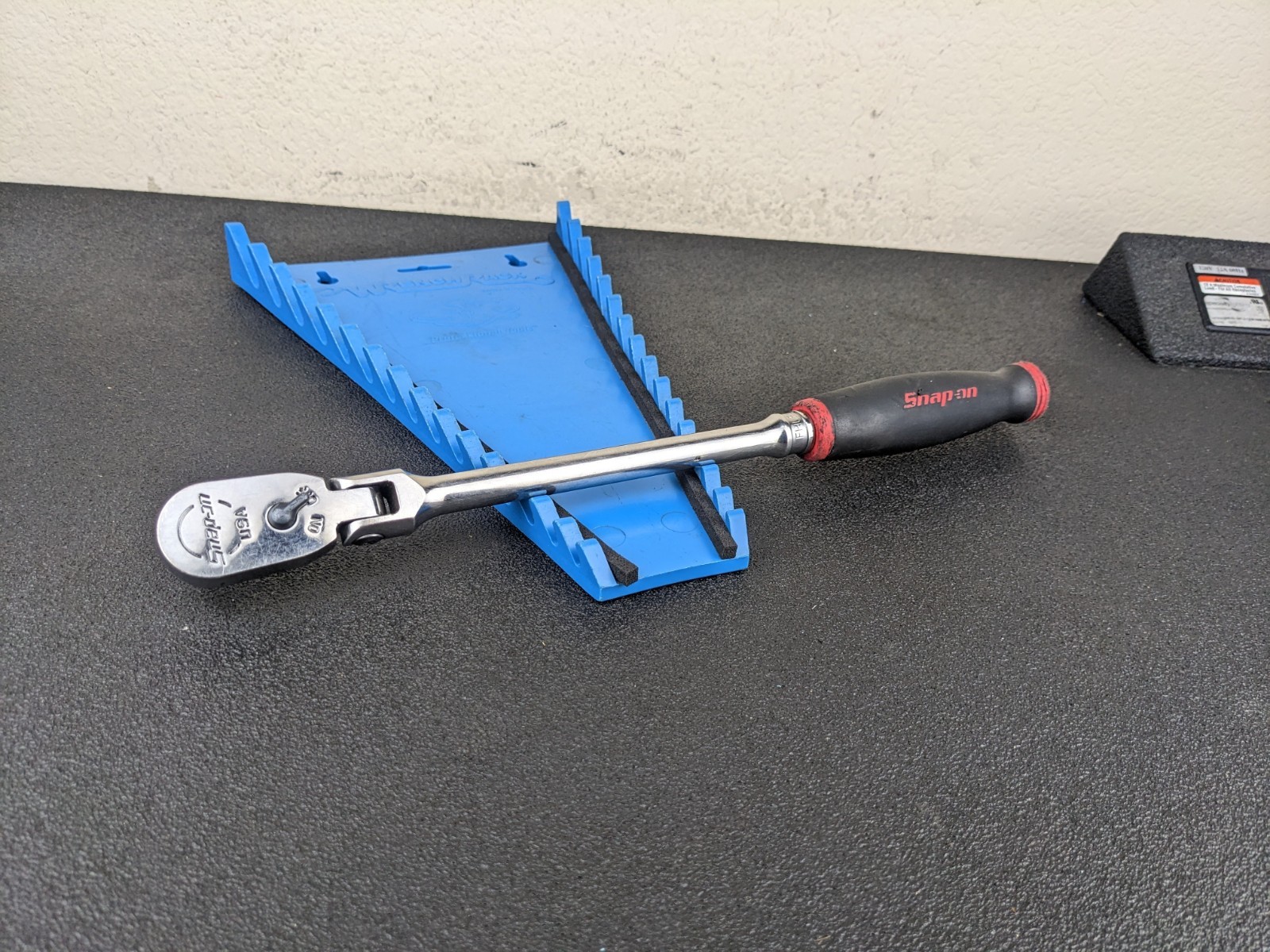 #bo147 Snap On Tools FHLF80A 3/8″ Flex Head RED Soft Grip Long Dual 80 Ratchet