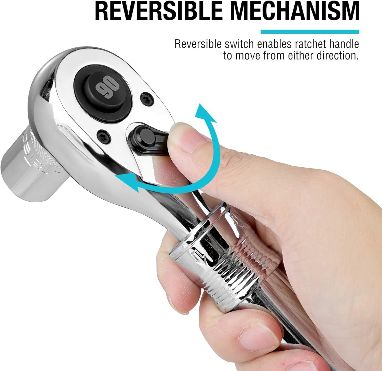 DURATECH 1/2″ Drive Extendable Ratchet Handle 90-Tooth Quick-Release Alloy Steel