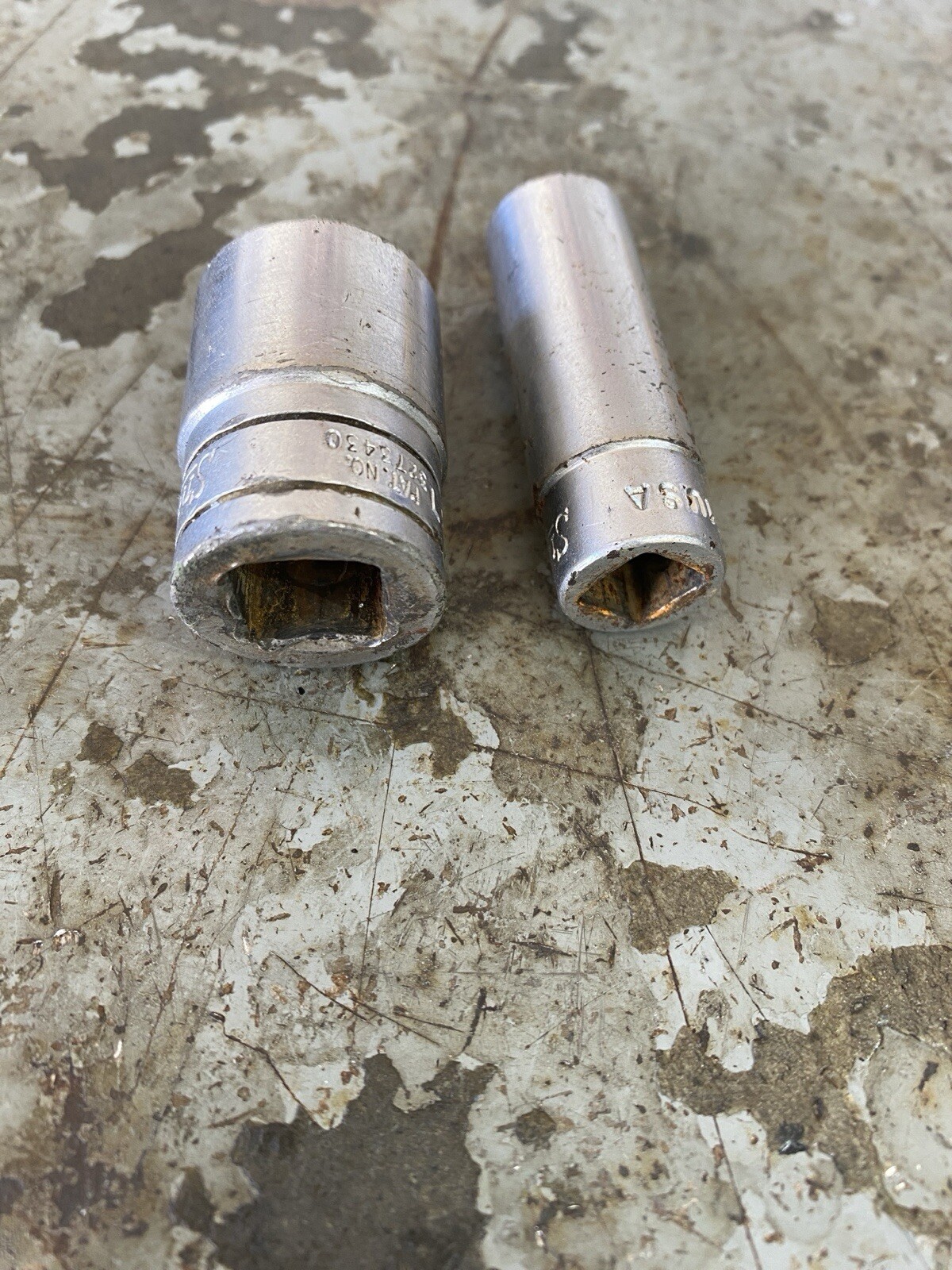 2 Snap On Underlined Logo Sockets 3/4” TW-241 And FVS-161 1/2”